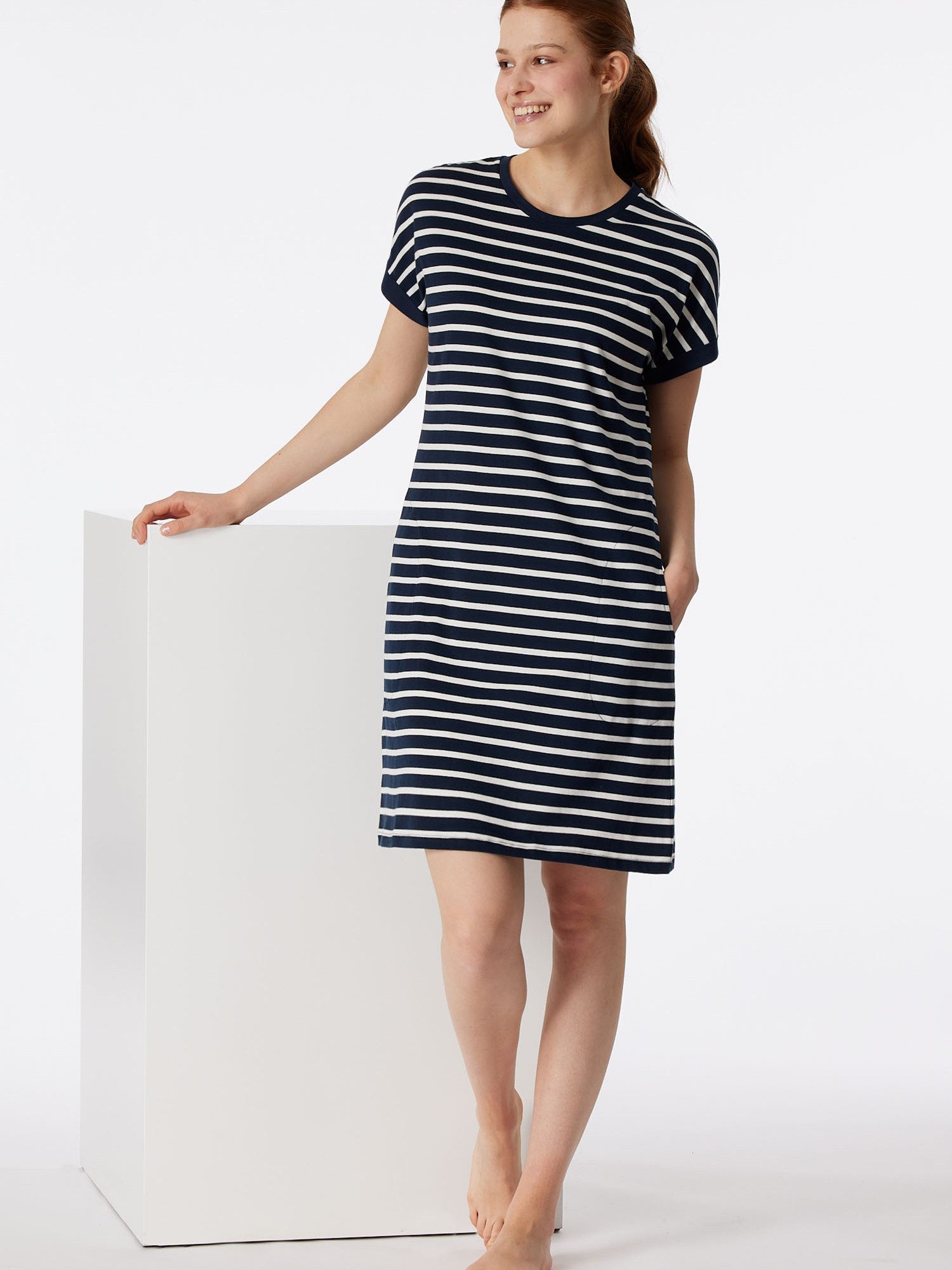 Schiesser Nachthemd mit Seitentaschen - Casual Essentials Nacht-hemd schlaf günstig online kaufen