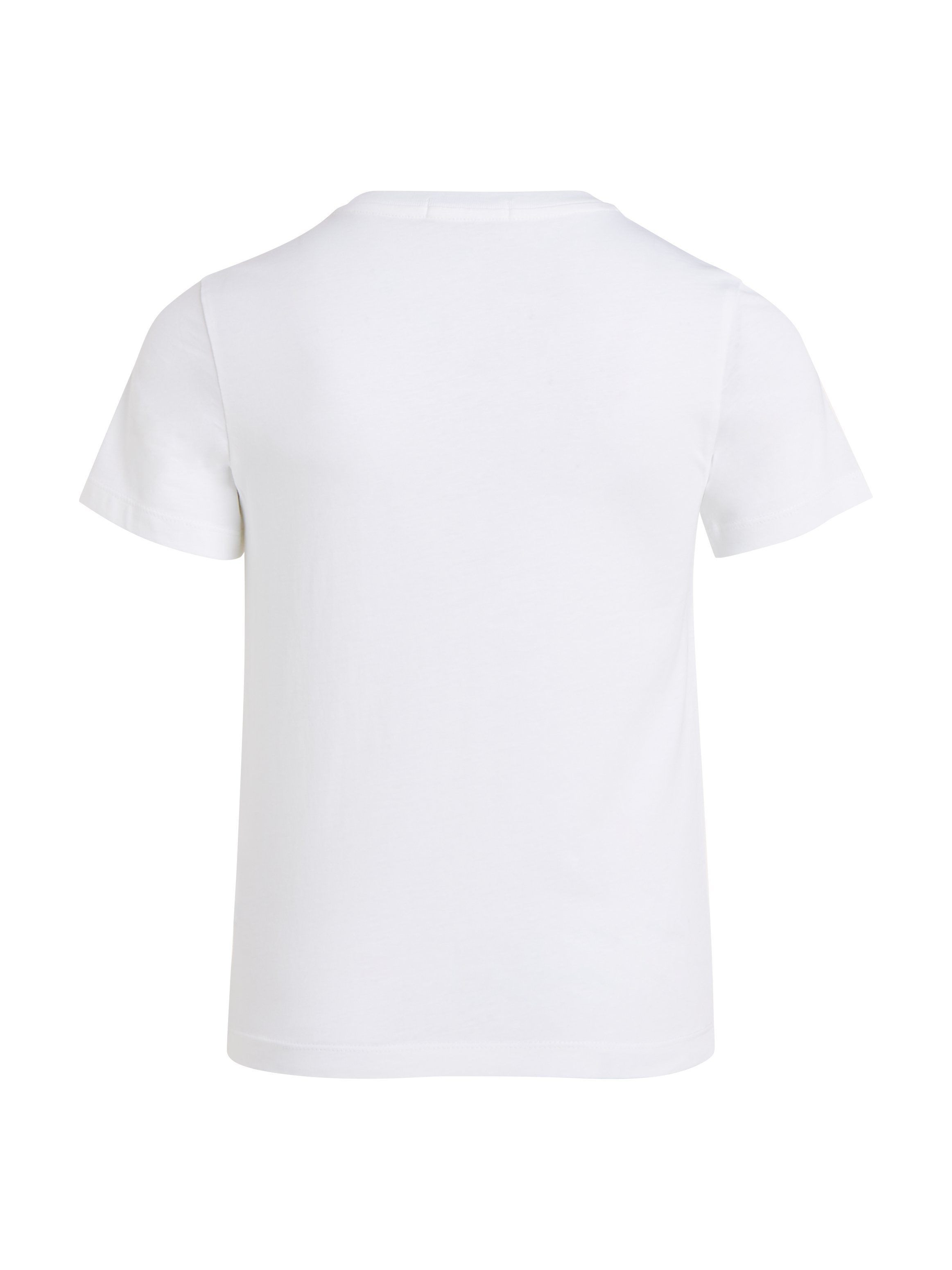 Calvin Klein T-SHIRT mit SS LOGO White INST. Bright Logoschriftzug Jeans Sweatshirt