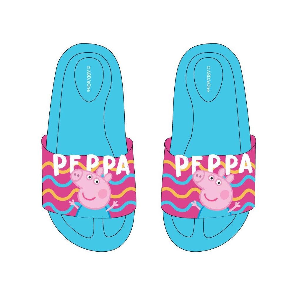 Peppa Pig Badeschuhe / Badeschlappen, "Peppa", Türkis-pink, Größen 25-32 Badeschuh