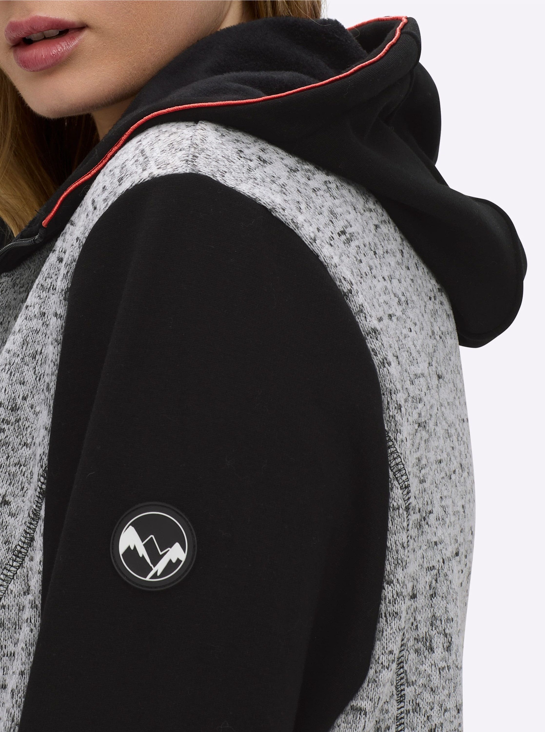Sheego Fleecejacke Sweatjacke Langarm – Bild 4 von 5