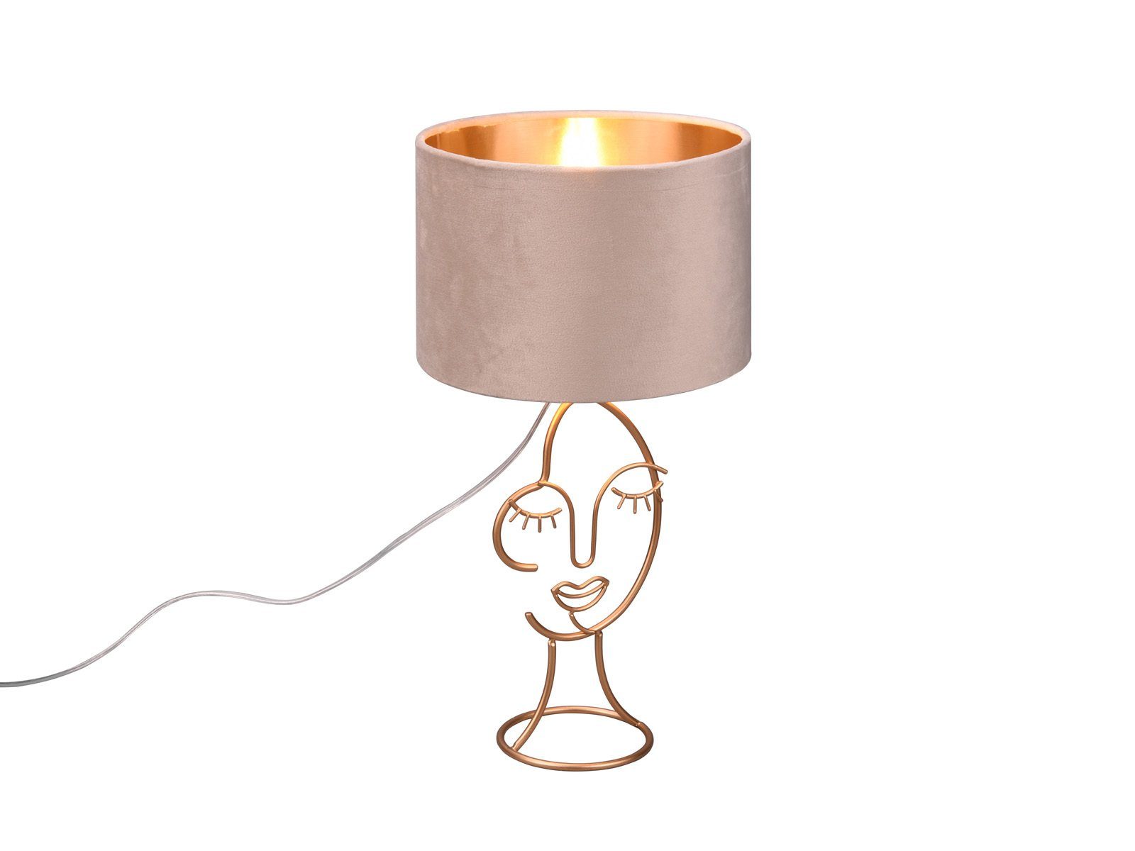 Reality Leuchten LED Nachttischlampe, LED wechselbar, warmweiß, groß-e ausgefallen-e Design-er Fensterlampe für Fensterbank, H 45,5cm