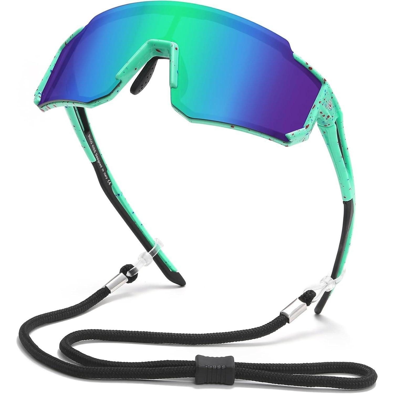 LuxusKollektion Sonnenbrille Sonnenbrille Grün Rahmen Rot Blau Dot Schwarz Tempel Revo Grün Linse