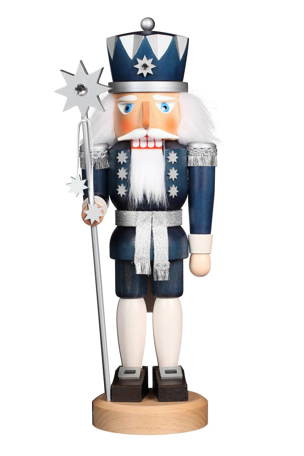 Christian Ulbricht Räuchermännchen Ulbricht Nussknacker Sternenkönig lasiert, (1 St), Handarbeit aus dem Erzgebirge