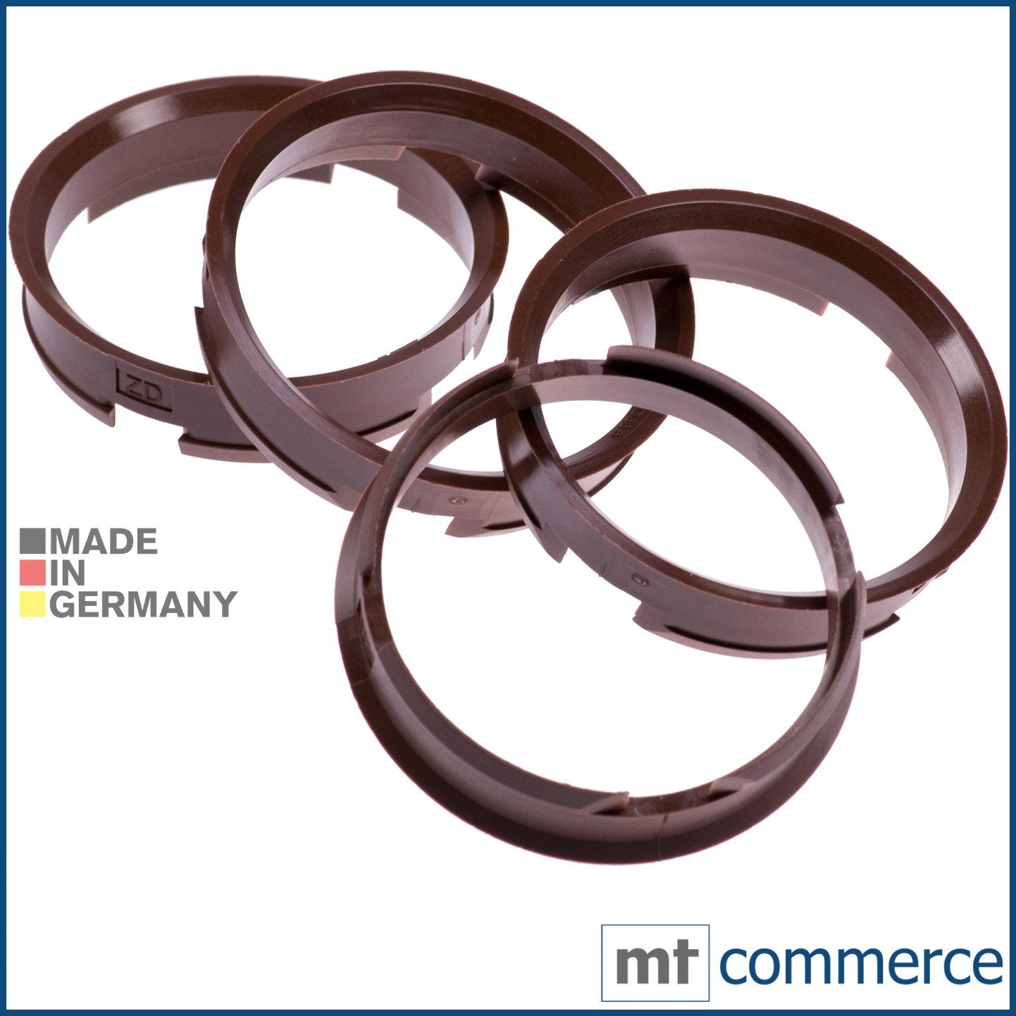 Reifenstift Germany, x in Made Ringe Felgen mm Braun 72,6 66,6 RKC Zentrierringe 4X Maße: