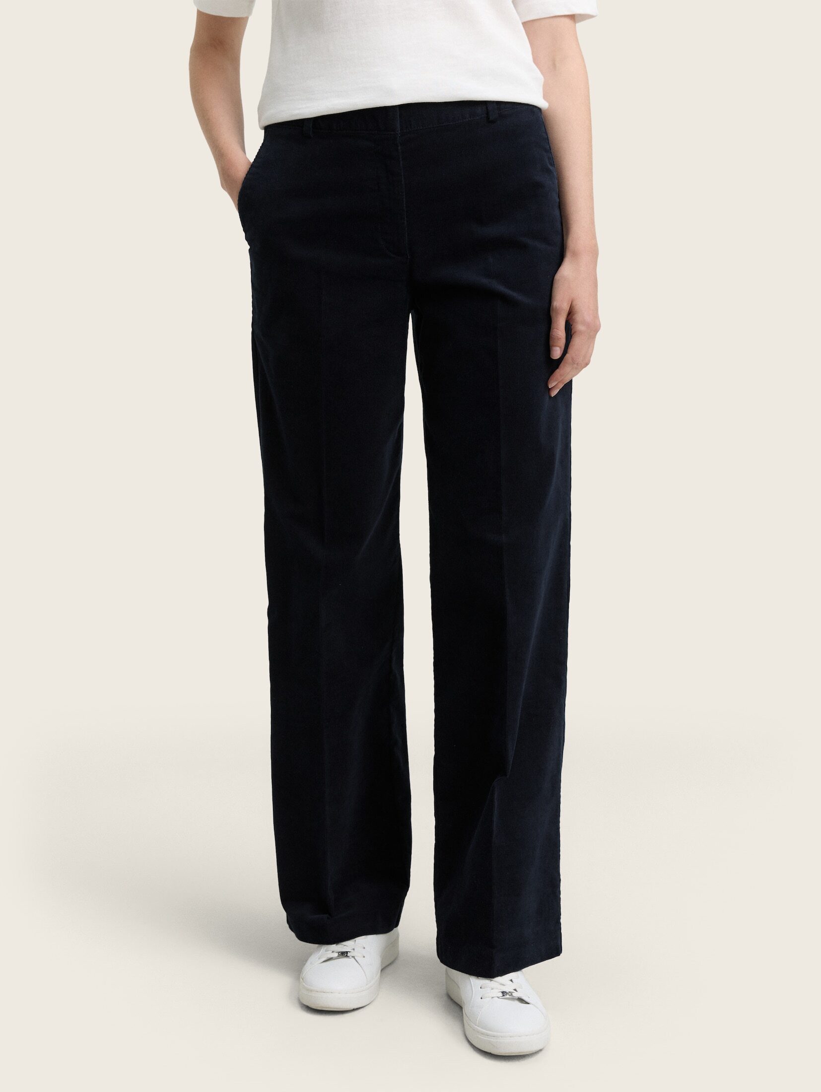 TOM TAILOR Stoffhose Hosen & Chino TTLEA Wide Leg Cordhose günstig online kaufen