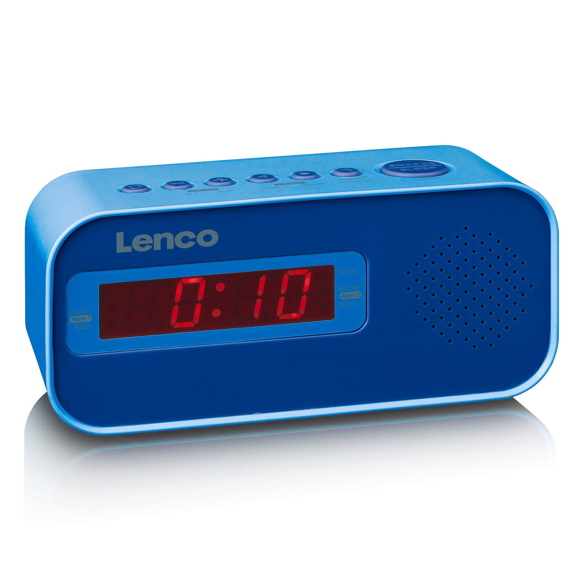 CR-205 Uhrenradio (FM-Tuner) Blau Lenco