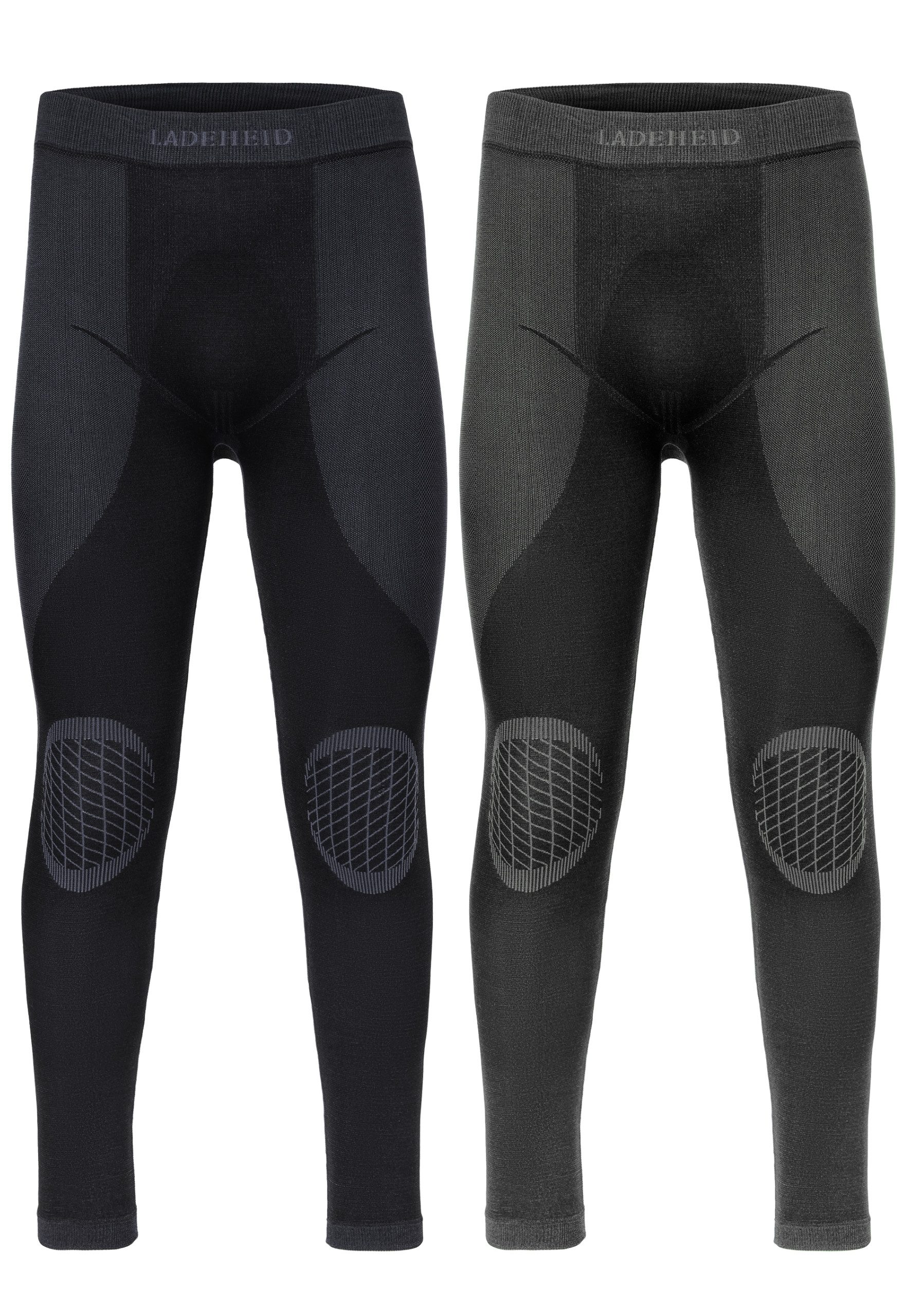 Funktionsunterhose 2er Pack Herren Funktionsunterwäsche lange Unterhose LAGI002