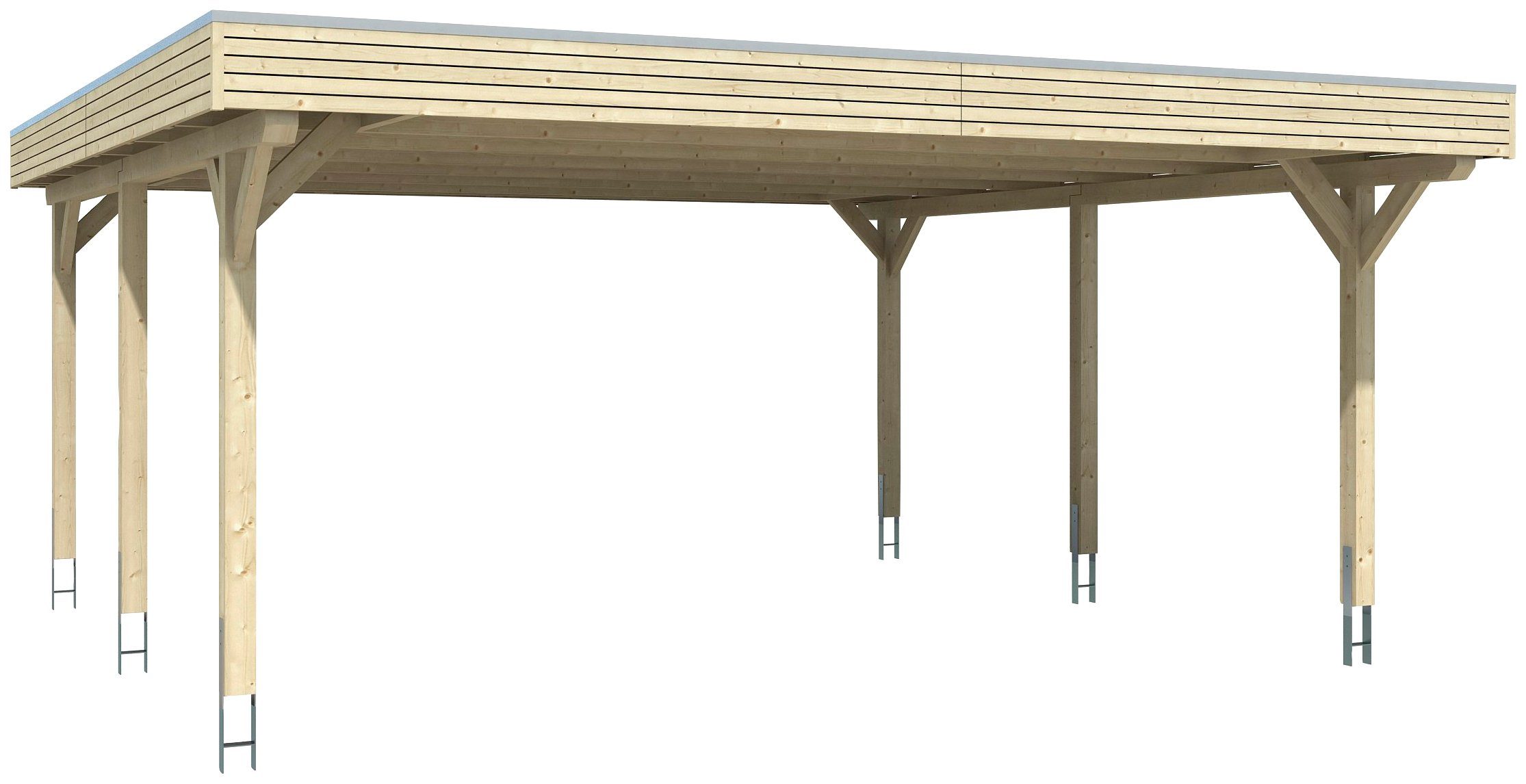 Skanholz Doppelcarport Spessart, BxT: 611x604 cm, 220 cm Einfahrtshöhe
