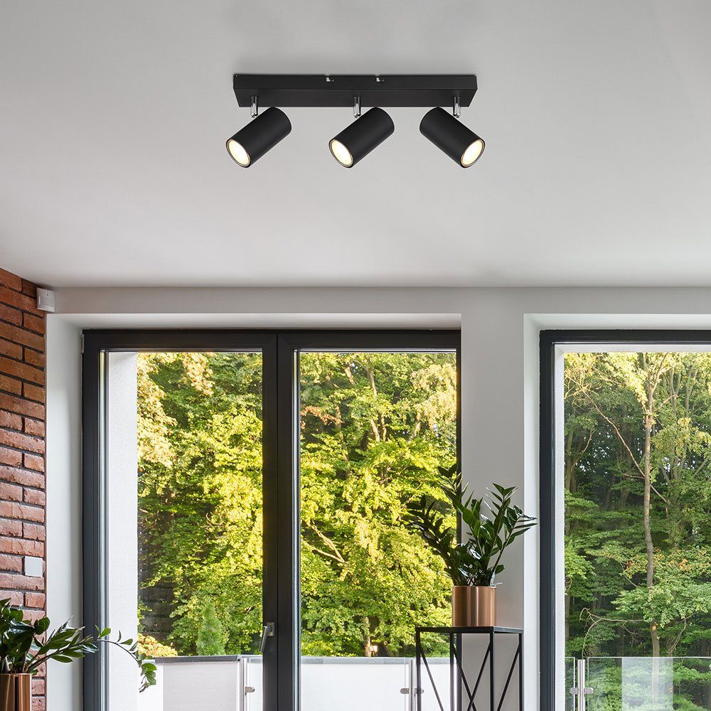GLOBO LIGHTING Deckenspot, Leuchtmittel nicht inklusive, Deckenleuchte schwenkbar Spotleiste Wohnzimmer 3 Flammig Deckenlampe