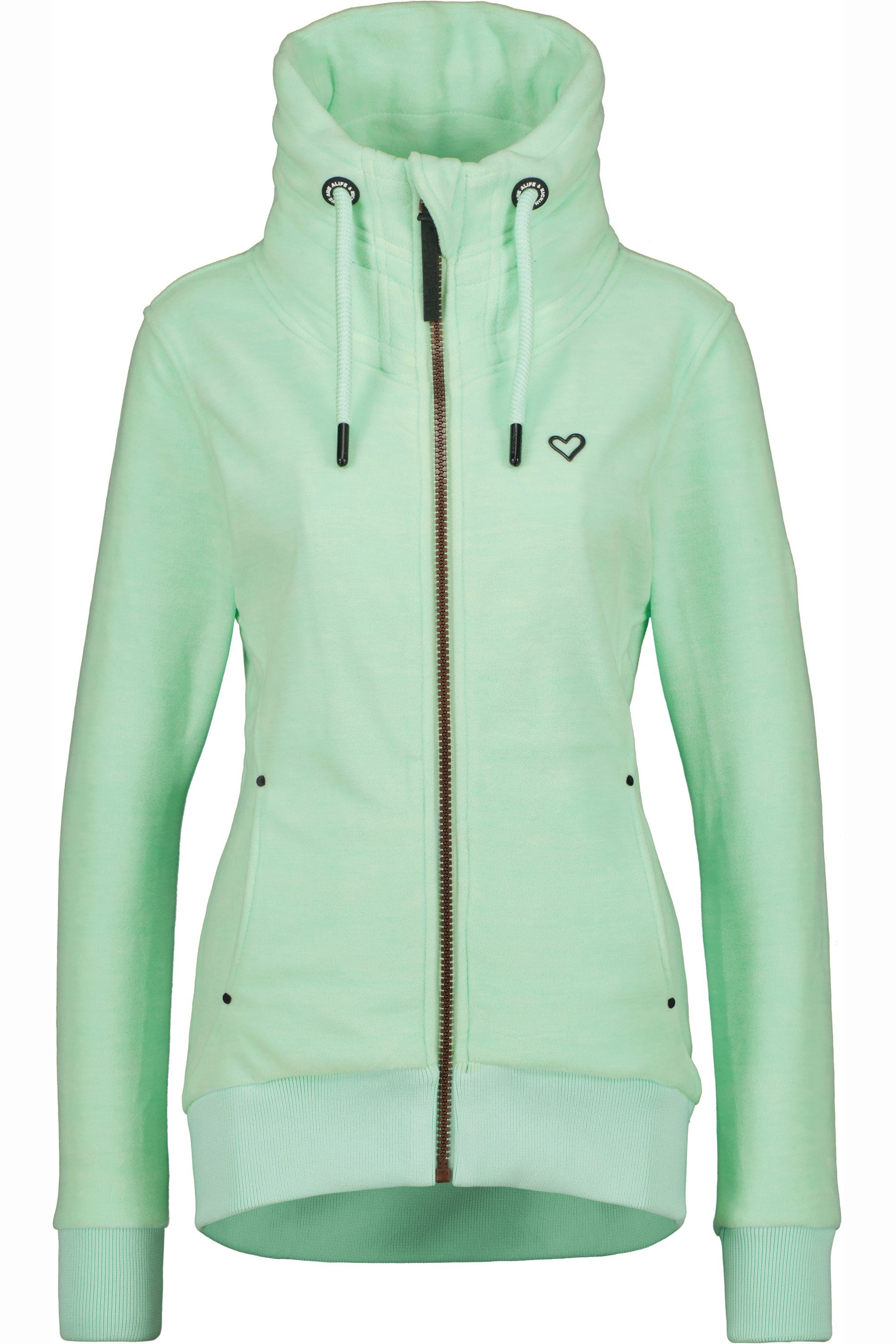 & Alife Sweatjacket F Kickin Damen VivianAK Kapuzensweatjacke melange mint Fleecejacke