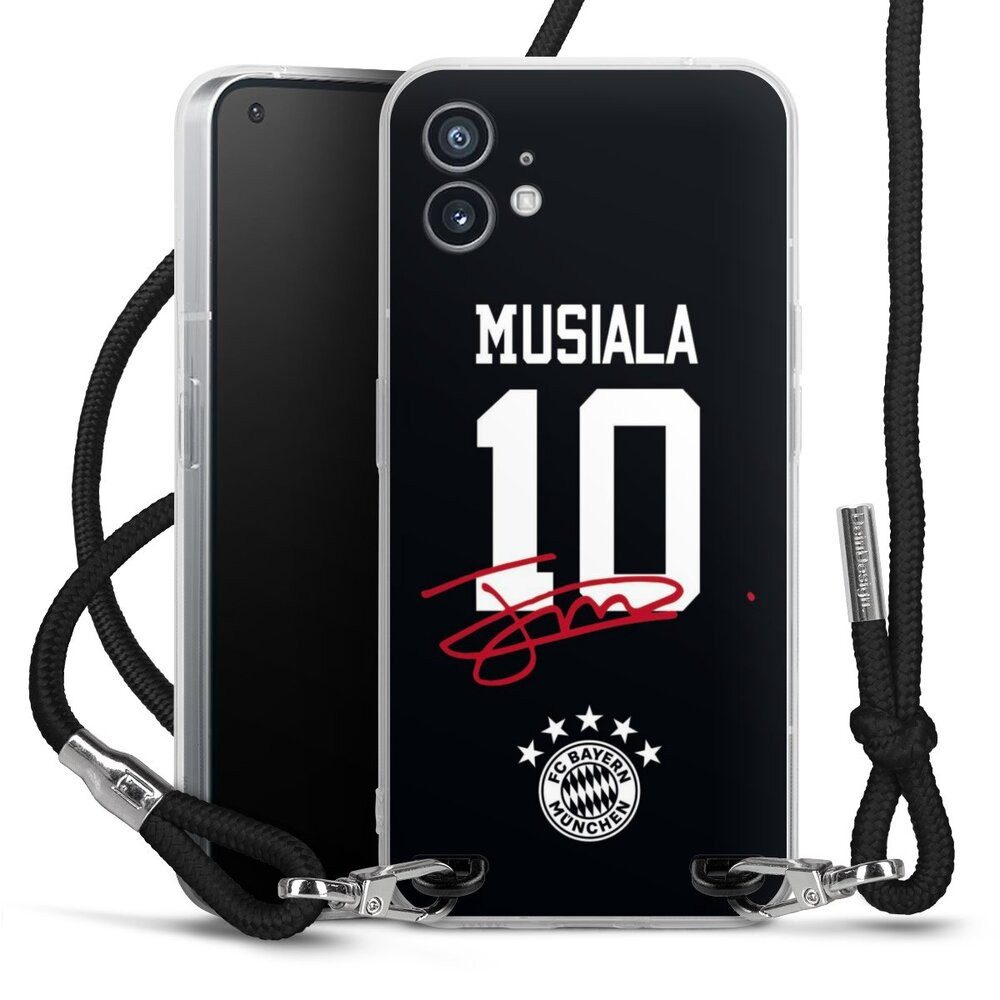 DeinDesign Handyhülle FC Bayern München Jamal Musiala FCB Musiala 10, Nothing Phone 1 Handykette Hülle mit Band Case zum Umhängen