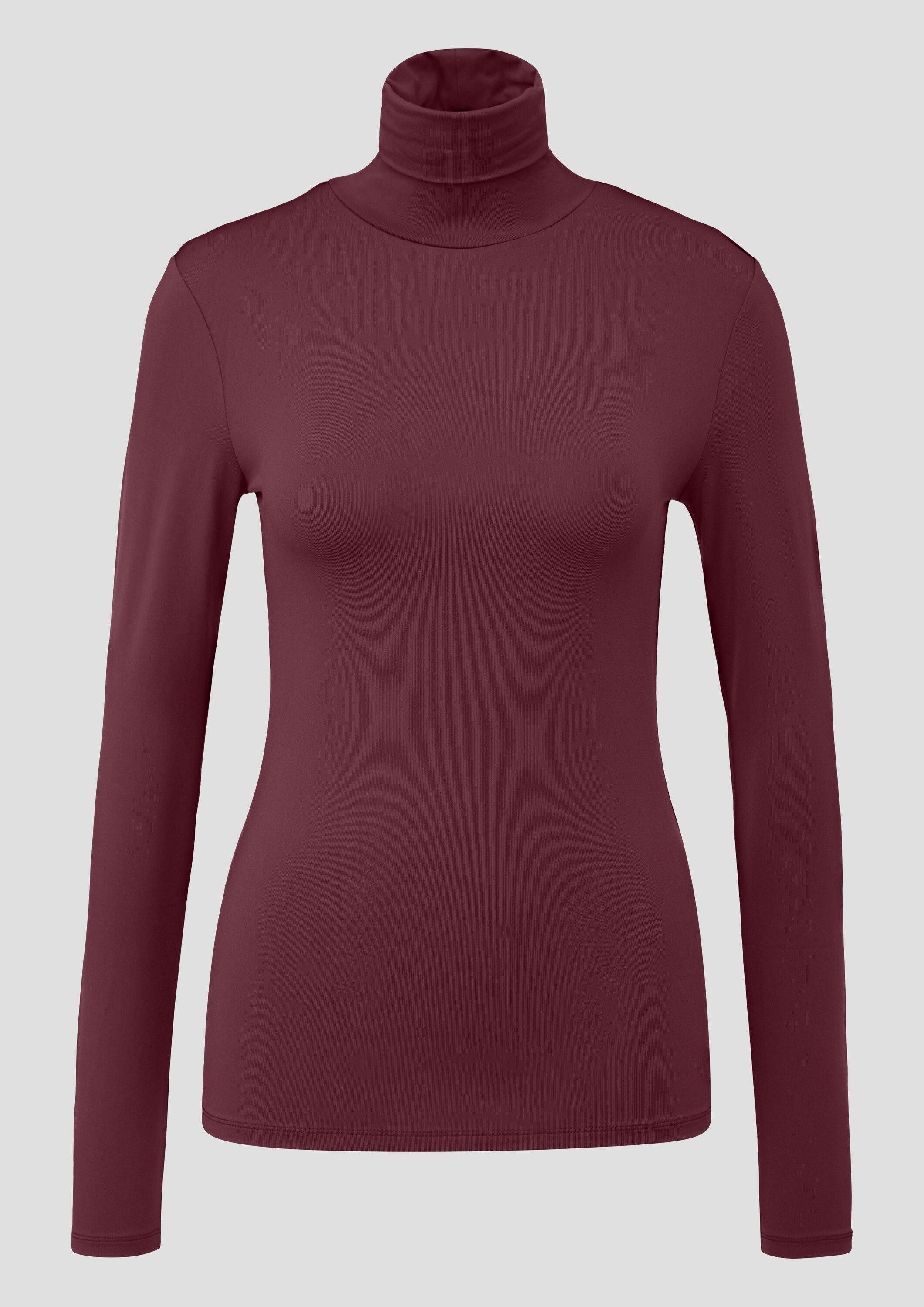 QS Langarmshirt T-Shirt Schmales Langarmshirt mit Rollkragen günstig online kaufen