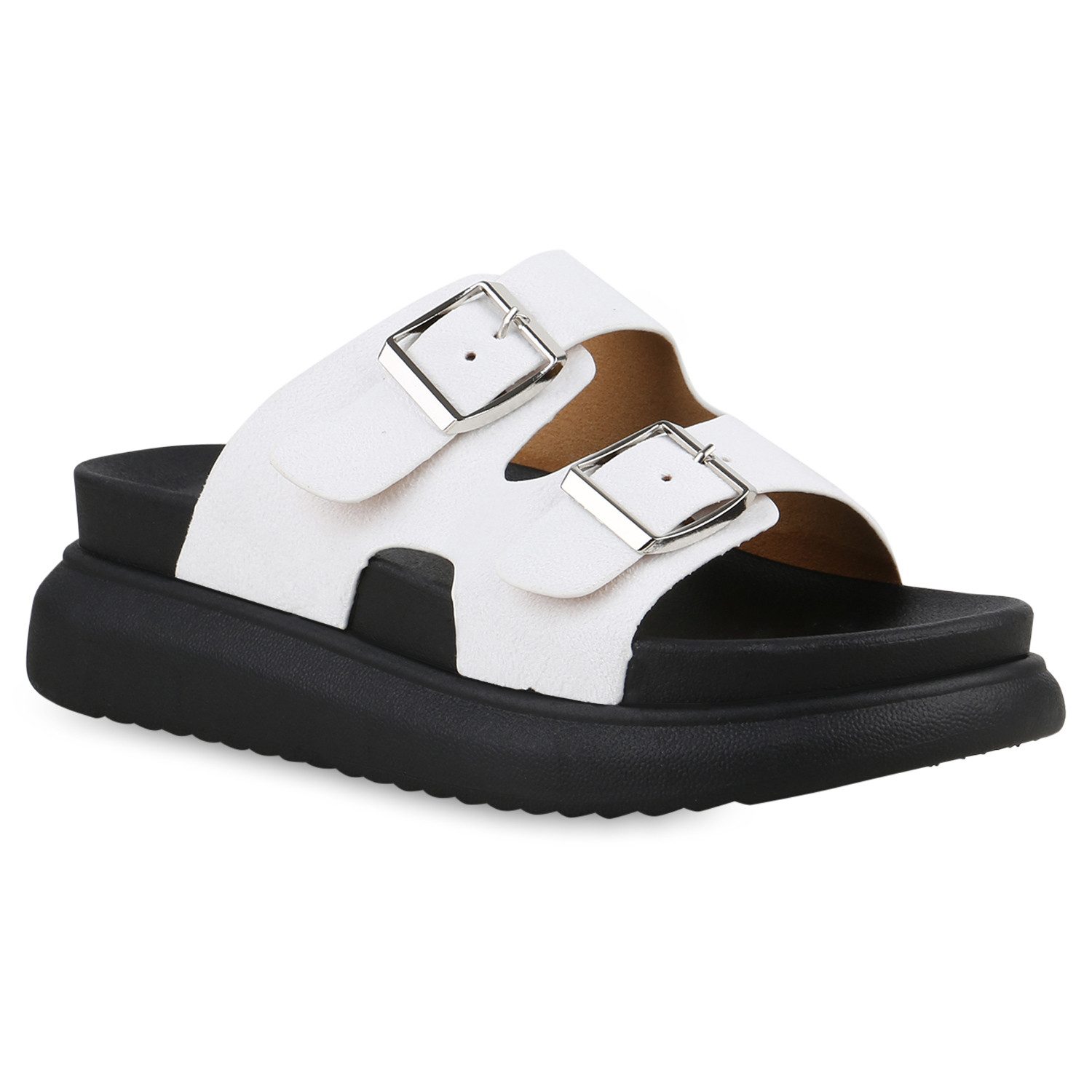 VAN HILL 841668 Sandalette Damen Мулы Sandaletten Plateau Basic Freizeit