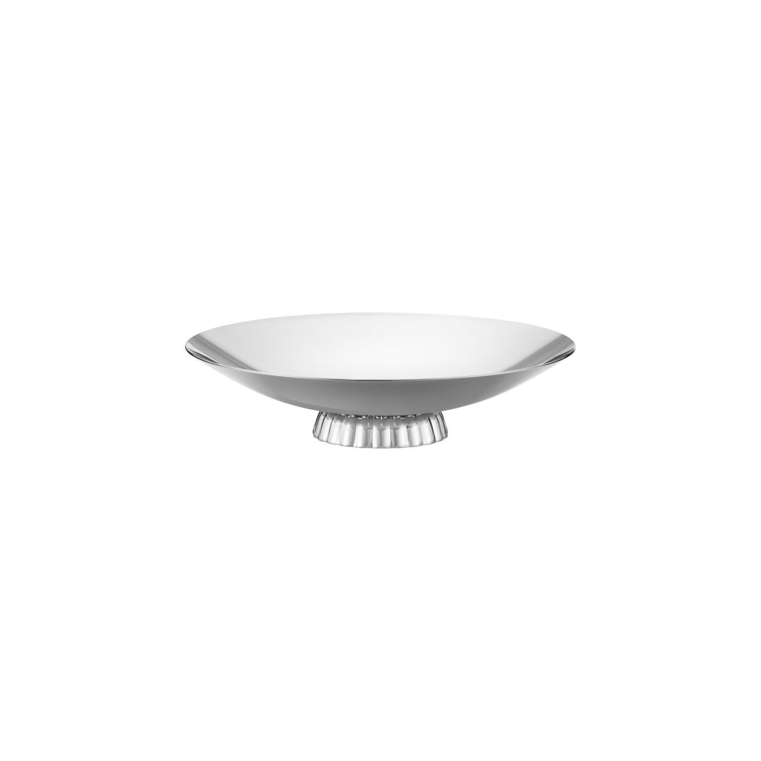 Georg Jensen Obstschale Bernadotte Flach Klein, Edelstahl