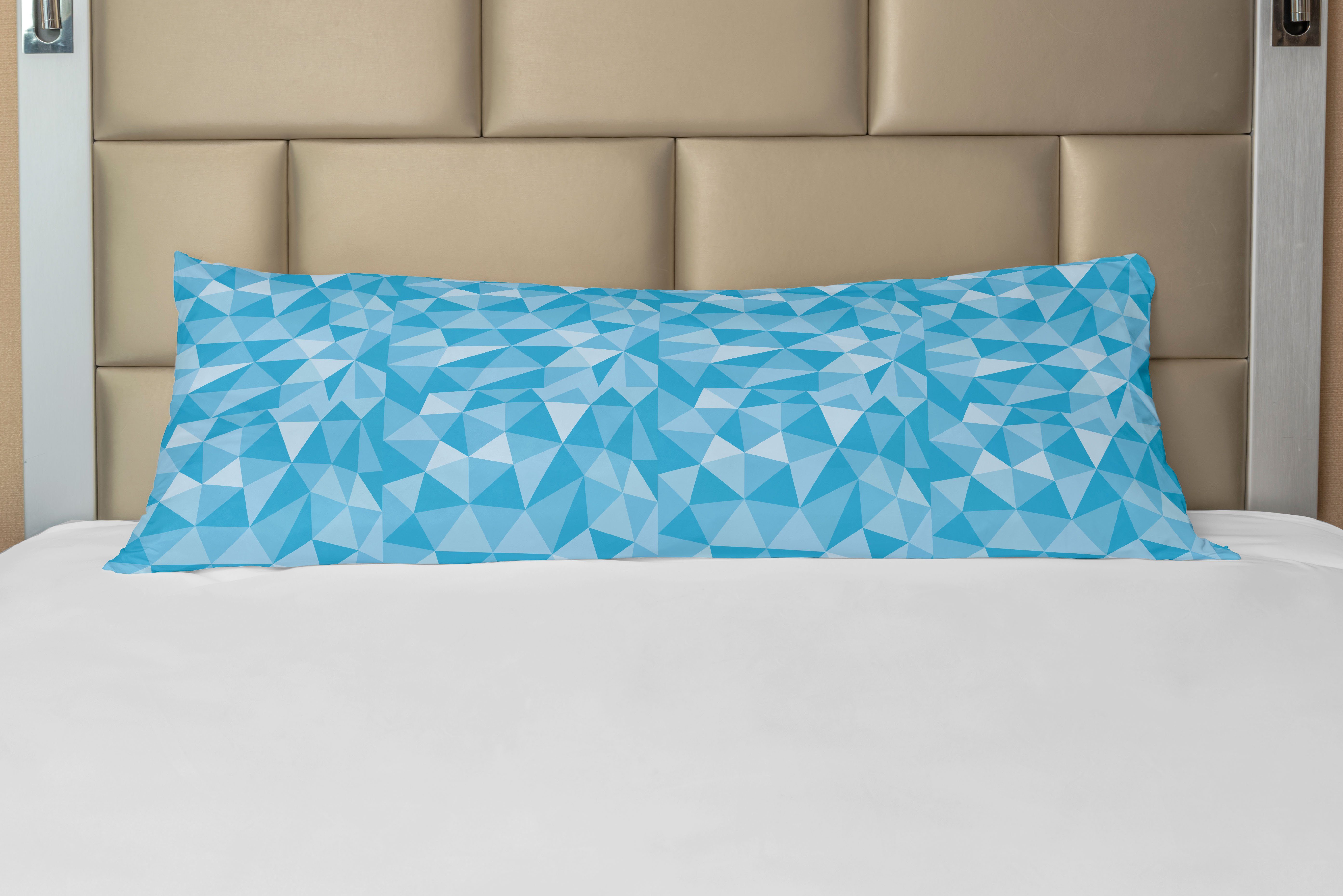 Dreieck-Mosaik Abakuhaus, Monochrome Seitenschläferkissenbezug Deko-Akzent Polygonen Langer Kissenbezug,