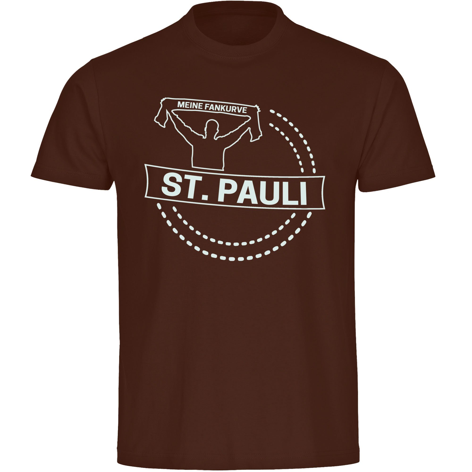 multifanshop T-Shirt Herren St. Pauli - Meine Fankurve - Männer