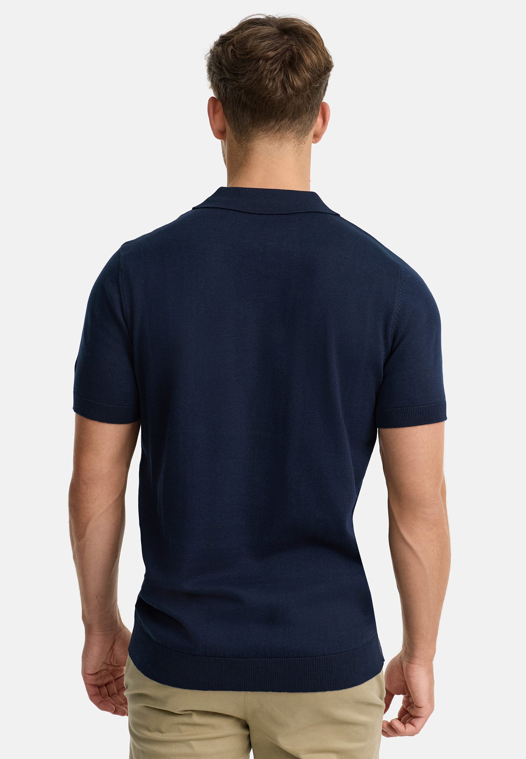 Indicode Poloshirt Herren INSago Polo Shirt Herrenshirt Kurzarm-Poloshirt mit Reißverschluss