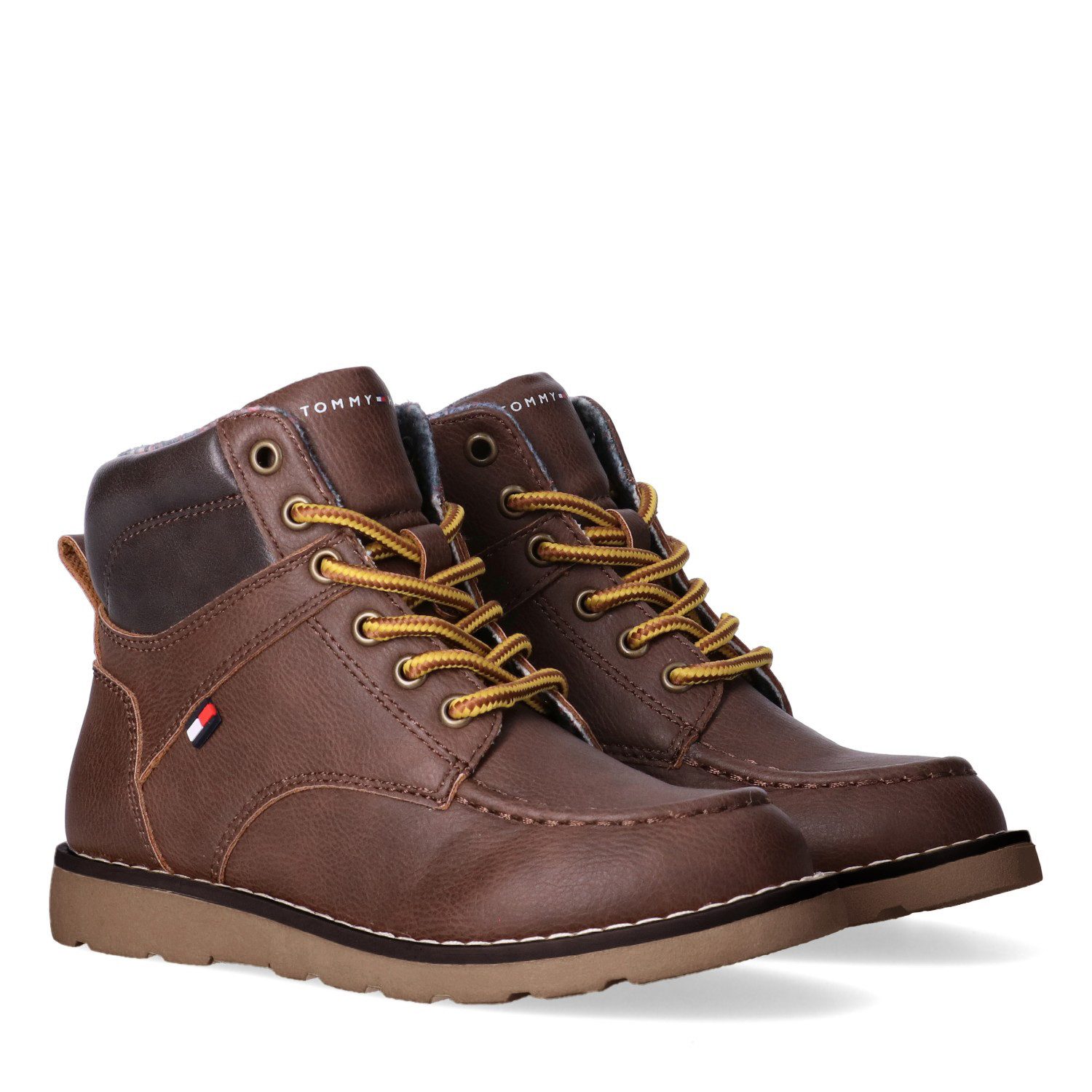 Tommy Hilfiger Schnürboots Freizeitboots, Herbstboots mit Kontrast-Rahmennaht