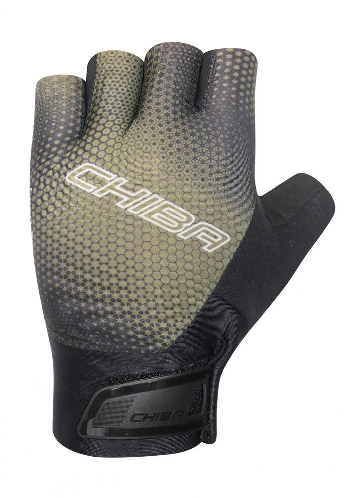 Fahrradhandschuhe CHIBA Ergo Superlight - Radhandschuhe S olive, atmungsaktiv mit Gelpol