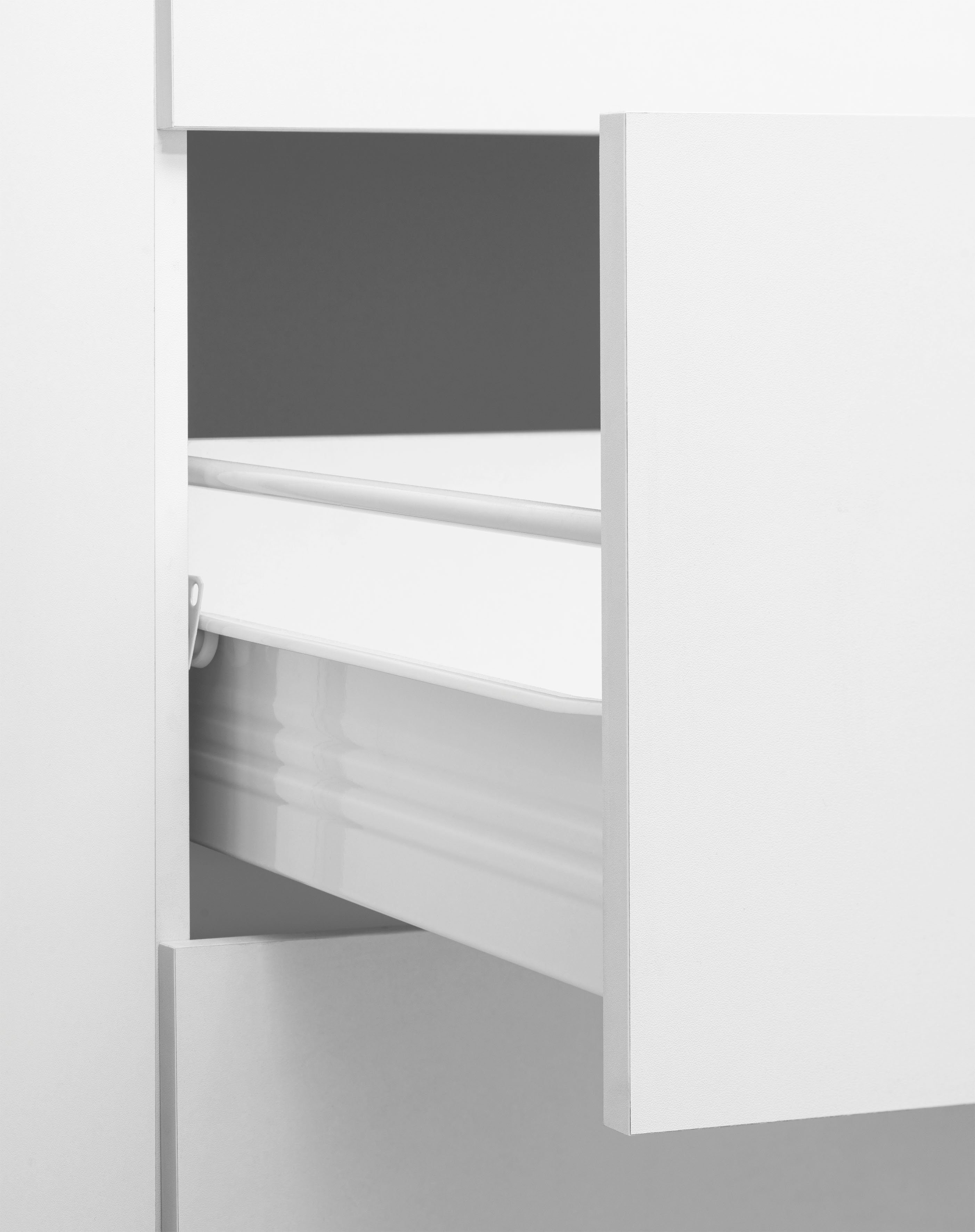 wiho Küchen Winkelküche Unna, cm 260 Stellbreite weiß mit | Weiß/Kastelleiche E-Geräten, x 220