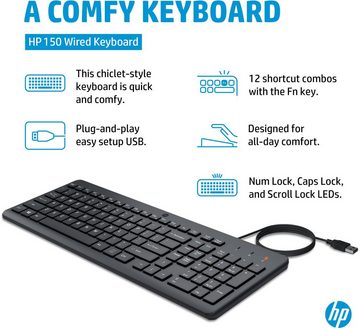 HP 150 Kabelgebundene Tastatur USB-Tastatur