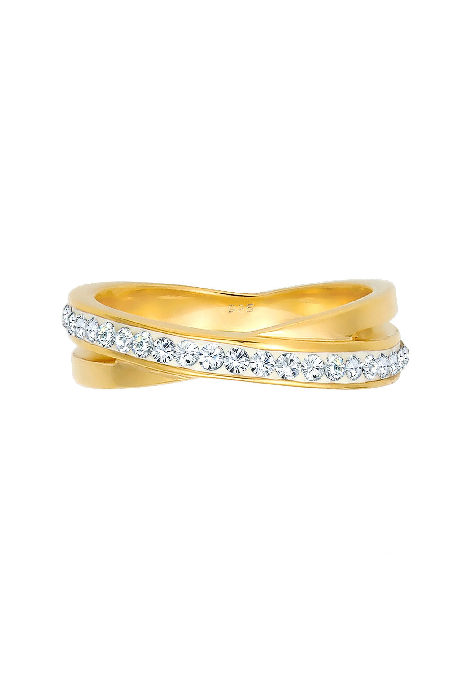Elli Fingerring Wickelring Zart Kristalle 925 günstig online kaufen