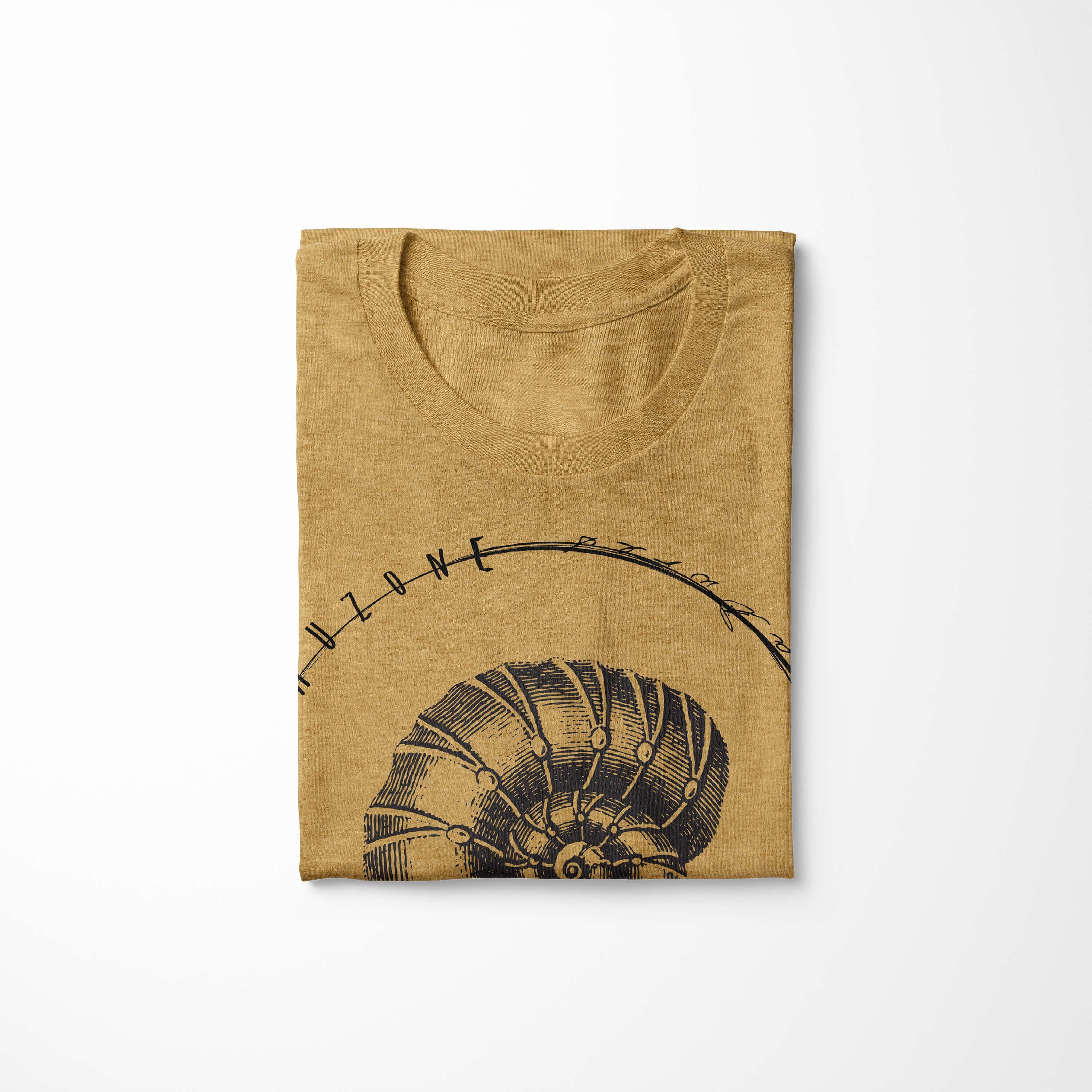 und feine Antique Fische Tiefsee Sinus Struktur Art - / Schnitt sportlicher Gold Creatures, T-Shirt Sea Sea T-Shirt 070 Serie: