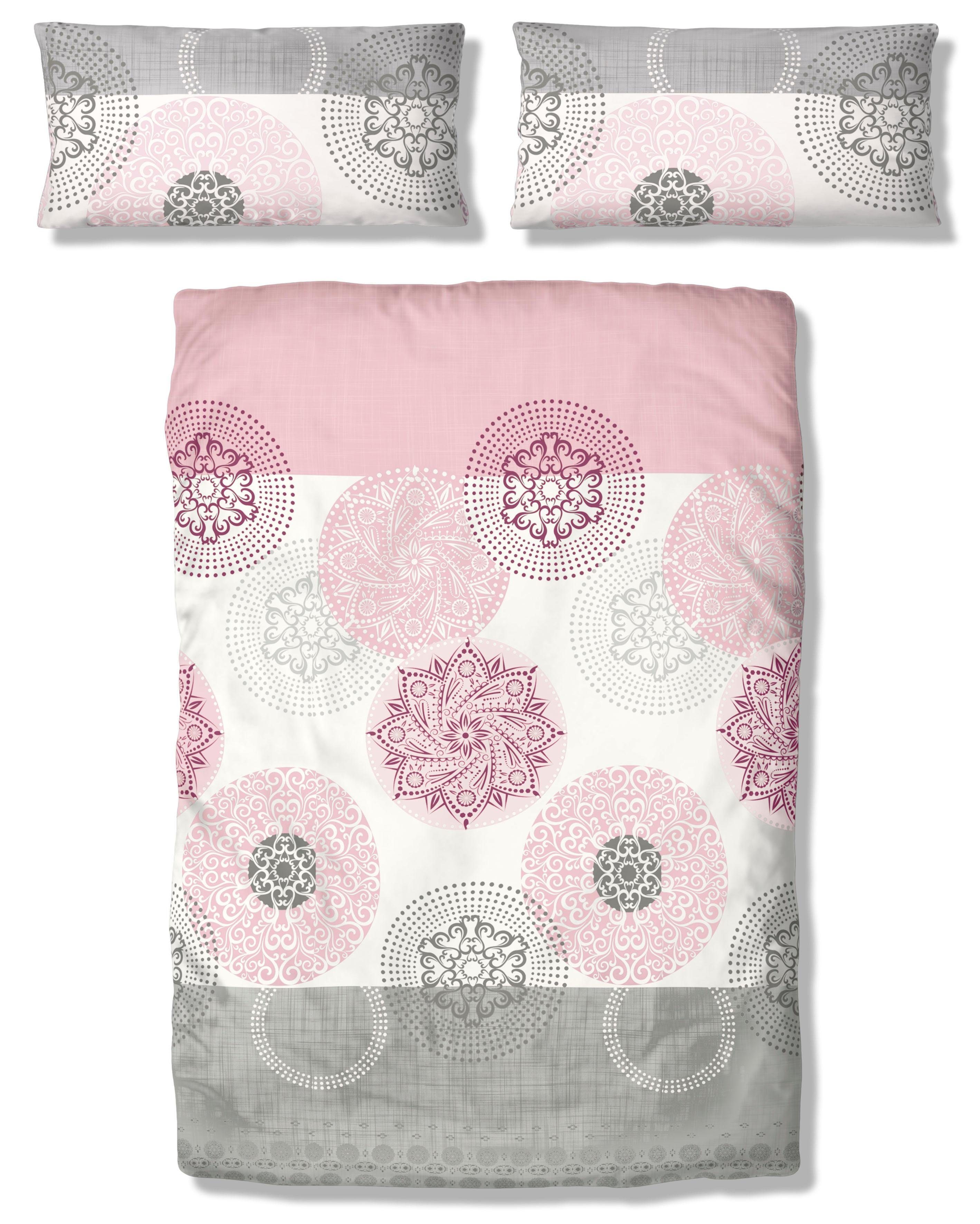 my home Bettwäsche Tesso in Gr. 135x200, 155x220 oder 200x200 cm, Polycotton, 2 teilig, Baumwolle, Bettwäsche mit Ornamenten und in verschiedenen Qualitäten