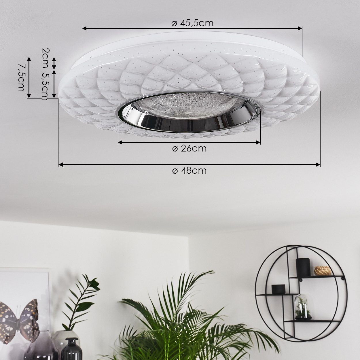 Wohn hofstein Schlaf Decken Zimmer Flur Smart-App Deckenleuchte Beleuchtung Leuchten LED