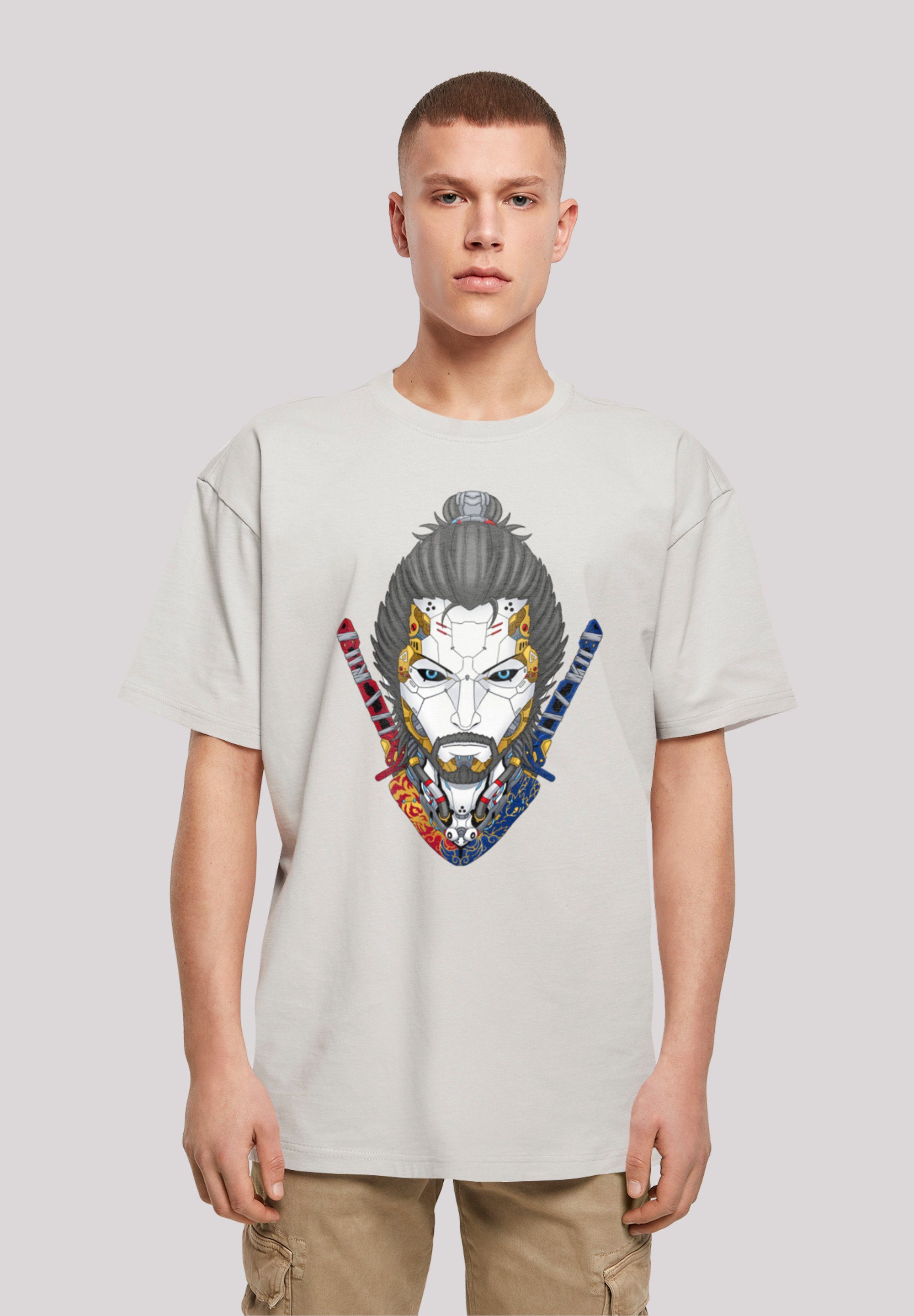 F4NT4STIC T-Shirt Cyberpunk Samurai CYBERPUNK STYLES Print lightasphalt