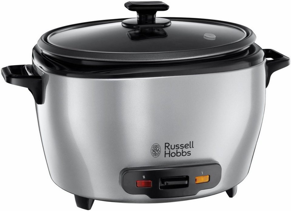 RUSSELL HOBBS Reiskocher 23570-56 MaxiCook, 1000 W, groß: 2,5 l,  antihaftbeschitet, inkl. Dampfkorb, Reislöffel&Messbecher, Automatischer  Wechsel in die Warmhaltefunktion, wenn der Reis gar ist