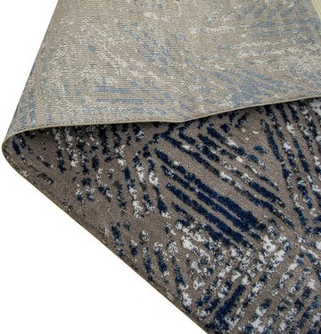 Teppich Oslo 2210, RESITAL The Voice of Carpet, rechteckig, Höhe: 12 mm, Kurzflor, modernes Design, Hoch-Tief Effekt, mit Fransen
