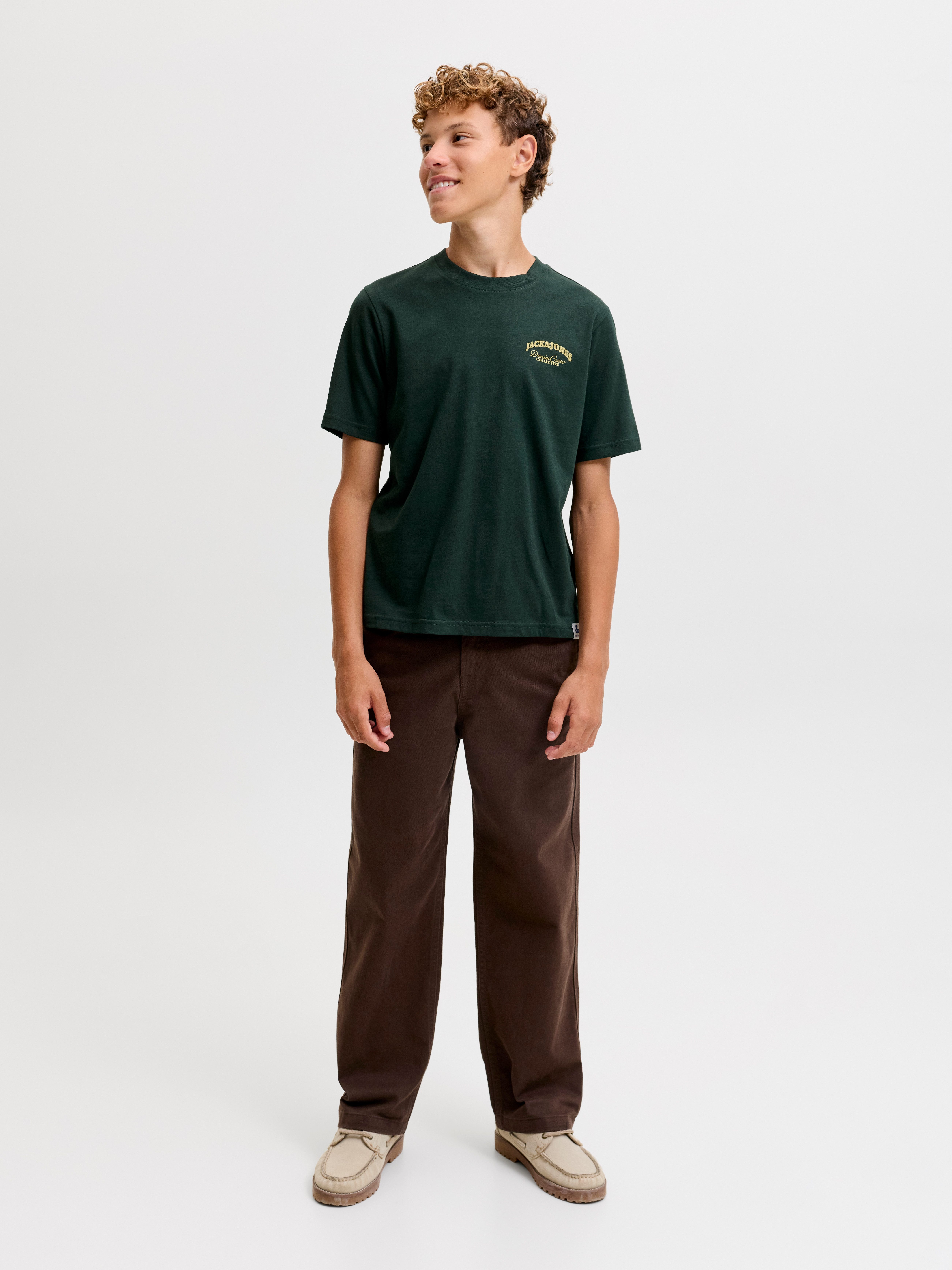 Jack & Jones Junior Rundhalsshirt JJEBRANDES BACKP RELAXED TEE SS SN JNR Baumwolle, relaxed fit – Bild 4 von 5