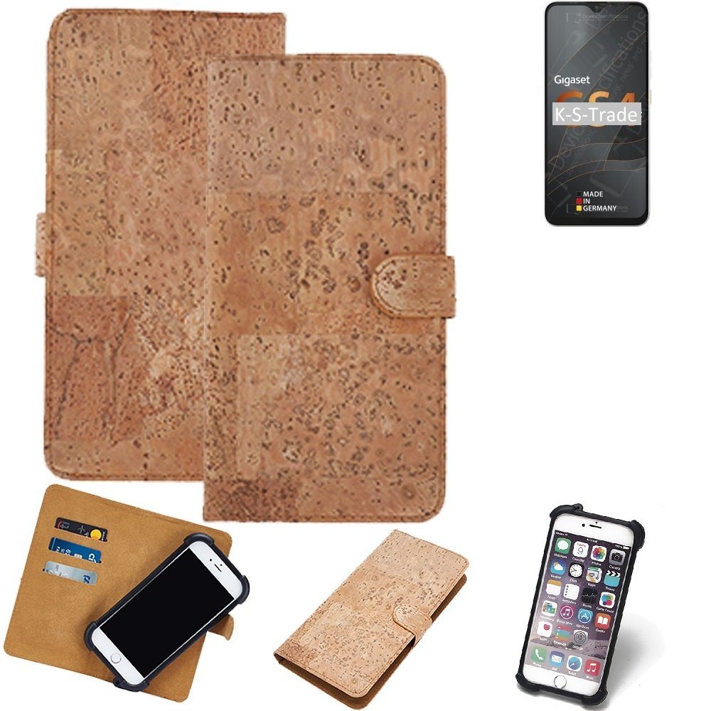 K-S-Trade Handyhülle für Gigaset GS4, Hülle - Kork Handyhülle Cover - Schutzhülle TPU Case Bumper in