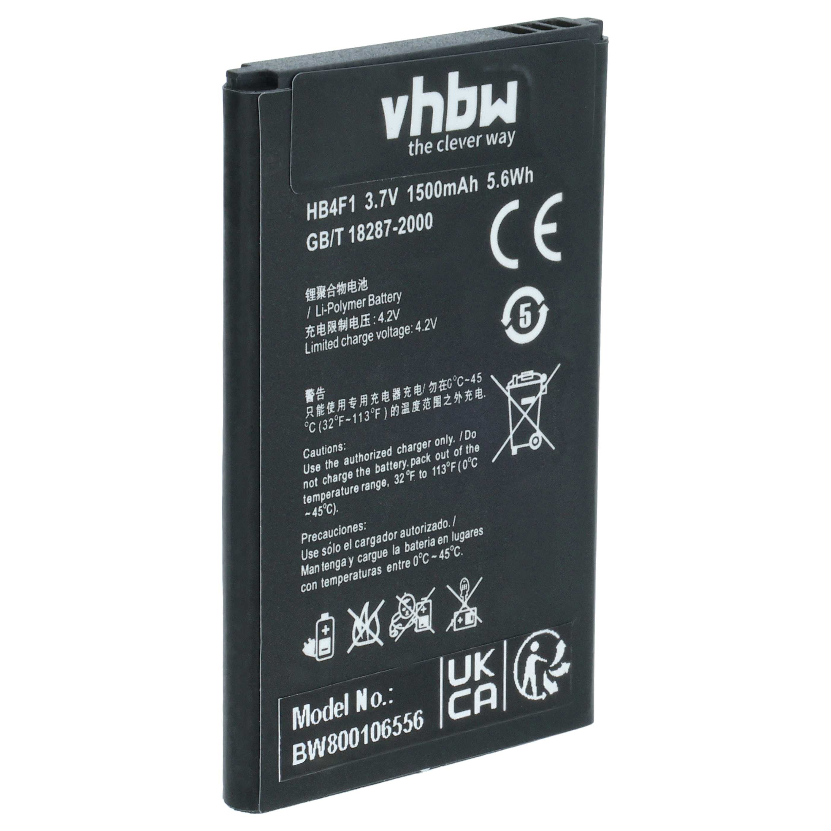 vhbw Akku passend für Trekstor Mobiler WLAN HotSpot Mobilfunk (1500 mAh, Akku Ak