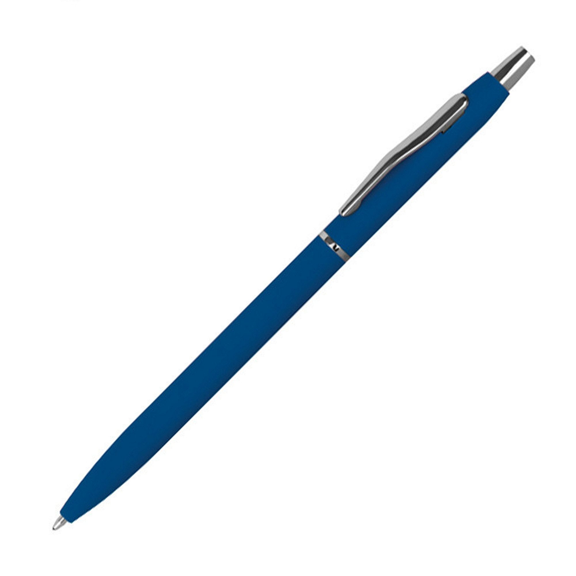 Livepac Office Kugelschreiber 10 Kugelschreiber / aus Metall / gummiert / Farbe: blau