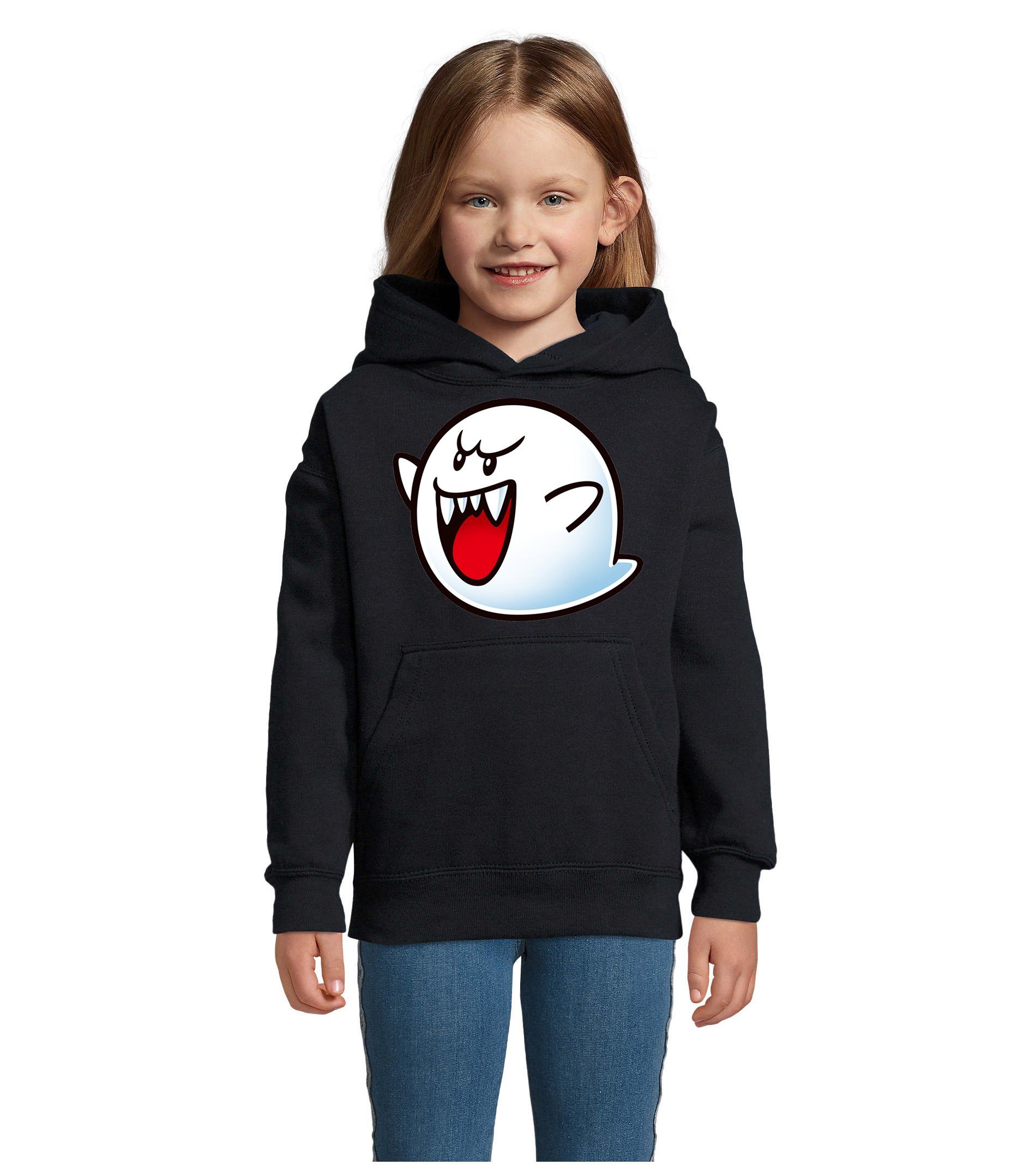 Hoodie Kinder Super Mario Boo Gespenst Geist Geister Retro Konsole