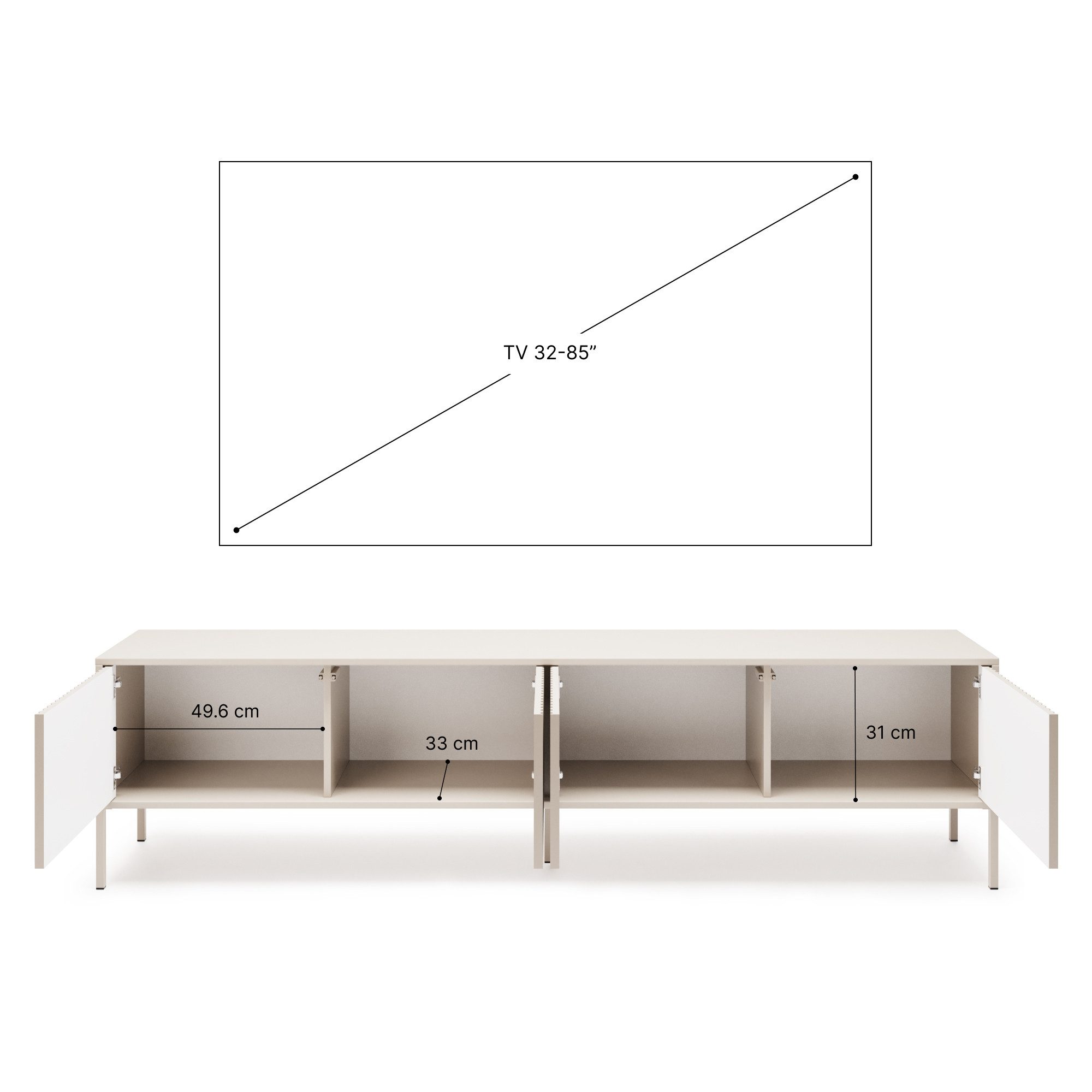 Beautysofa TV-Schrank NOTO 200 cm Moderner günstig online kaufen