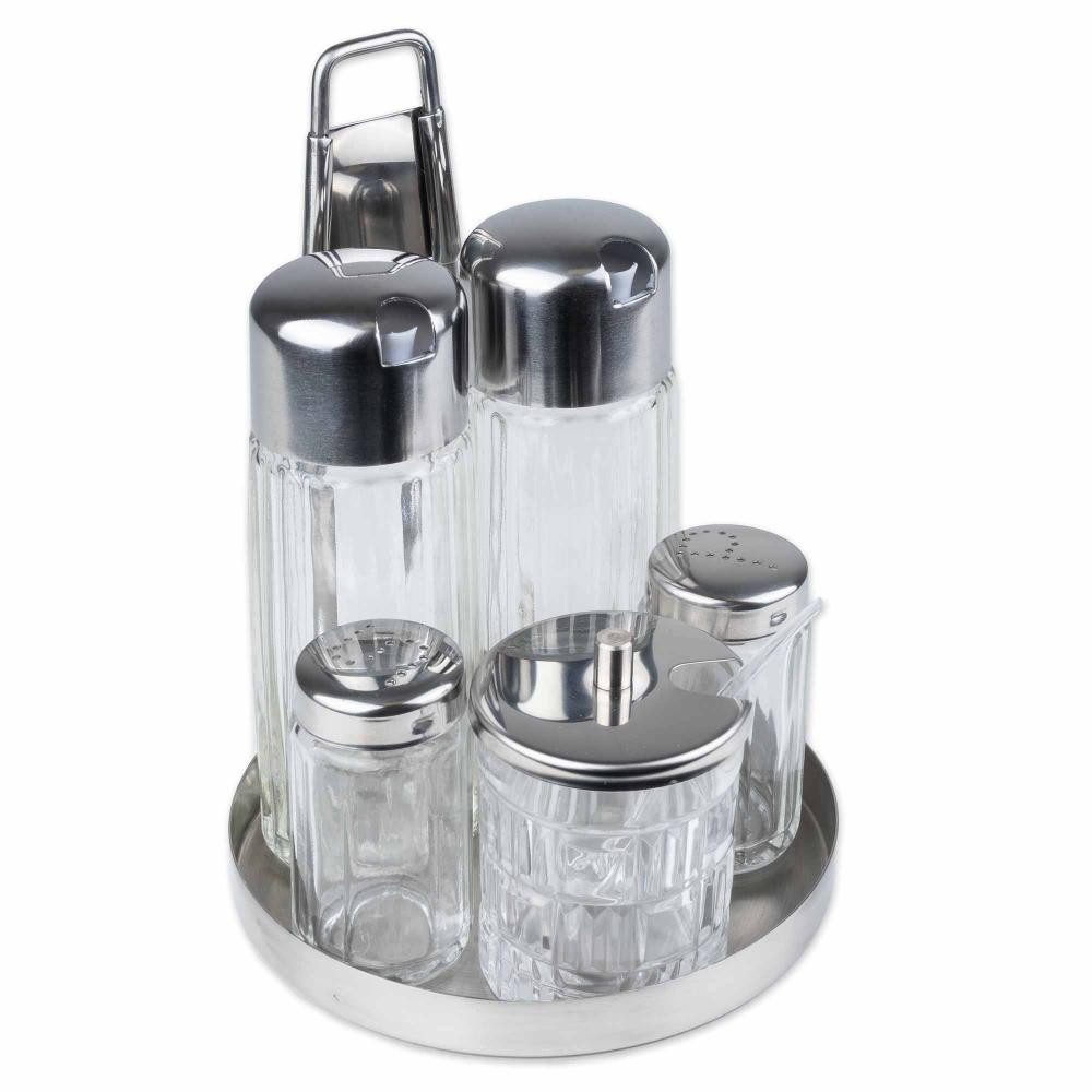 Contacto Menage-Set Menage Contacto Salz Pfeffer Essig Öl Senf 5-Teilig