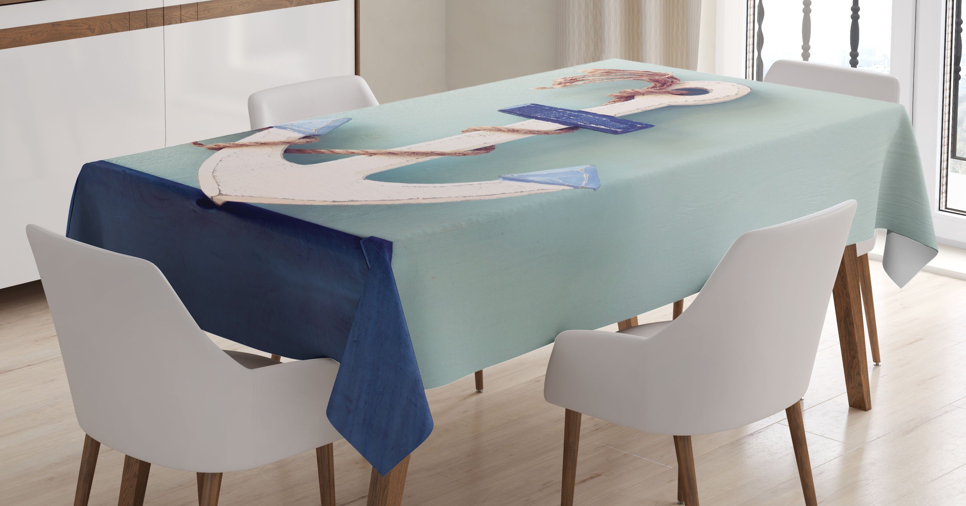 Abakuhaus Tischdecke Klare und Waschbar Farben, Außen geeignet Anker Farbfest den Für Seil-Motiv Bereich Anker