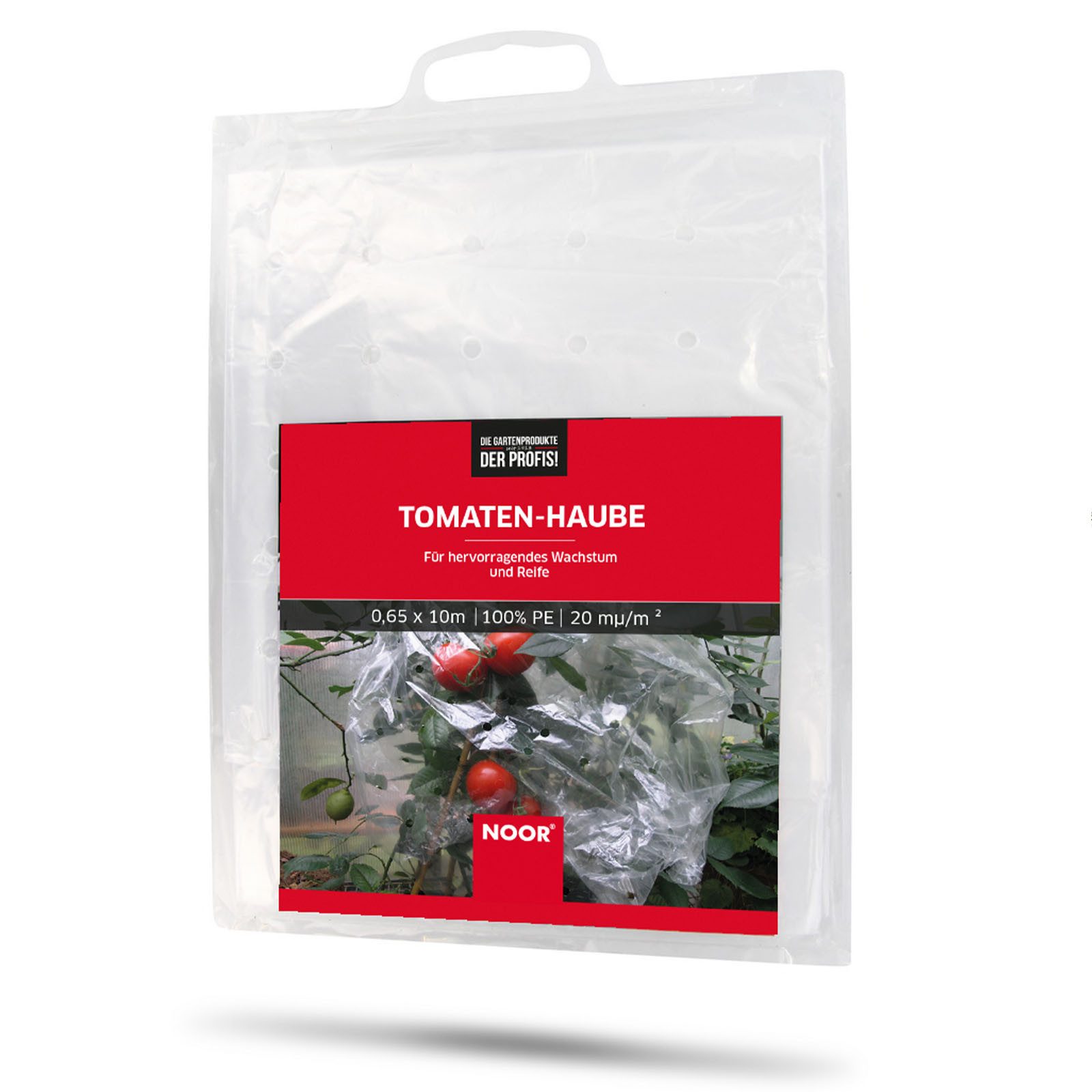 NOOR Frühbeet Tomatenhaube - Abdeckfolie für Ihre Tomatenpflanzen - 65 cm x 10 m, ideales Mikroklima für verbessertes Wachstum