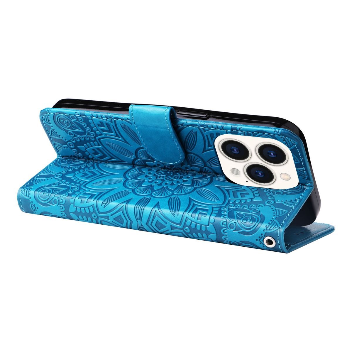 König Design Handyhülle Apple iPhone 14 Pro, Schutzhülle Schutztasche Case Cover Etuis Wallet Klapptasche Bookstyle