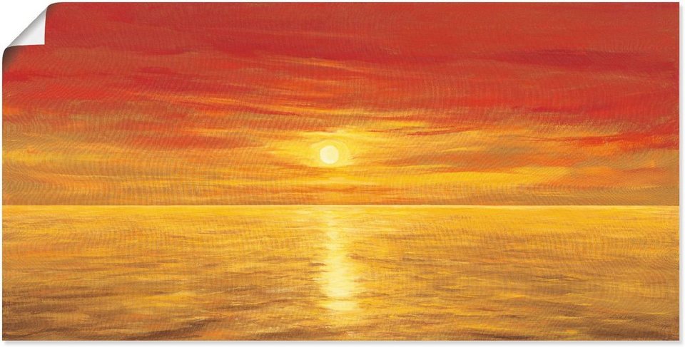 Artland Wandbild Oranges Meer, Meer Bilder (1 St), als Alubild, Leinwandbild,  Wandaufkleber oder Poster in versch. Größen