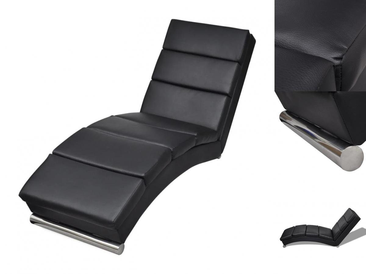 Kunstleder Schwarz Relaxliege vidaXL Sitzbank Chaiselongue Liegesofa Wohnzimmer