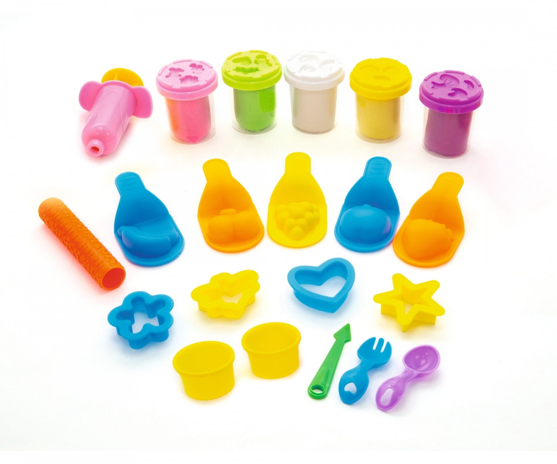 SIMBA Knete Knete ART & FUN Softknete Knetset Fruchteimer + 5x 50g Dose 106326051