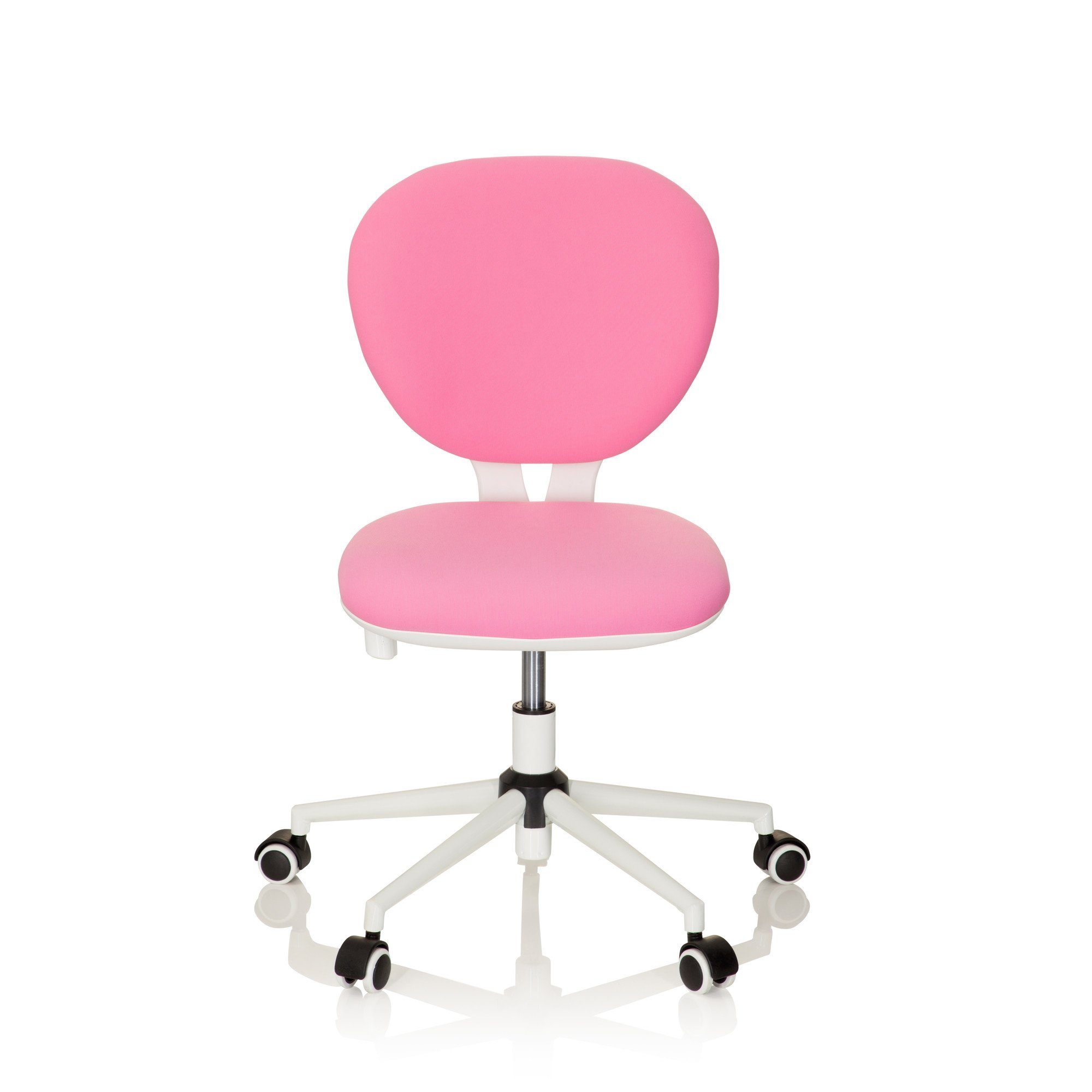 hjh OFFICE Drehstuhl Kinderdrehstuhl KID VIVO Stoff ohne Armlehnen (1 St), mitwachsend, ergonomisch Pink