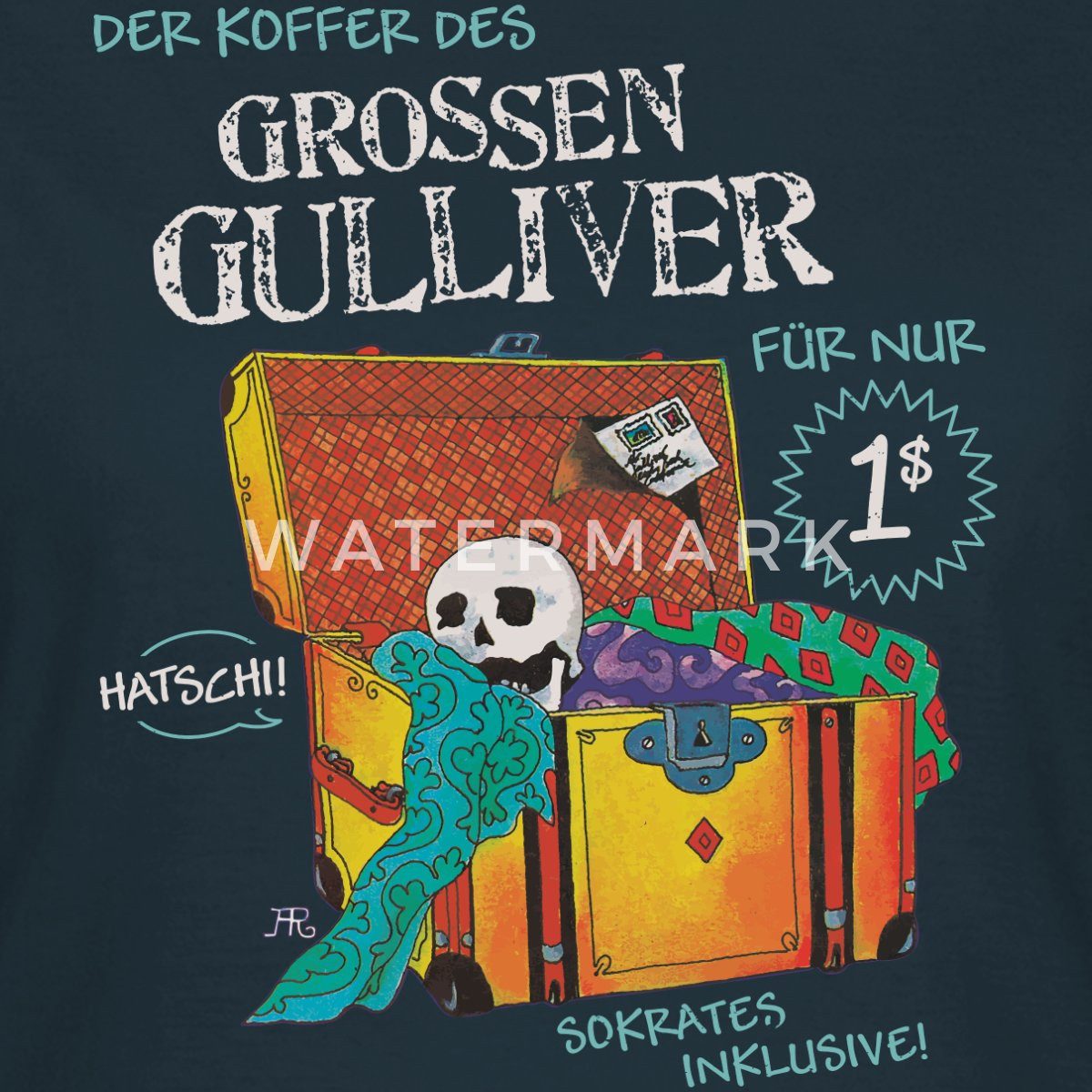 Spreadshirt T-Shirt Die Drei Fragezeichen Und Der Sprechende Totenkopf Frauen T-Shirt (1-tlg)