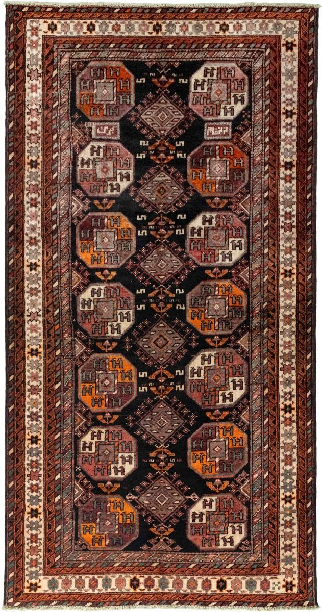 Orientteppich Hamadan 149x289 Handgeknüpfter Orientteppich / Perserteppich Läufer, Nain Trading, rechteckig, Höhe: 8 mm