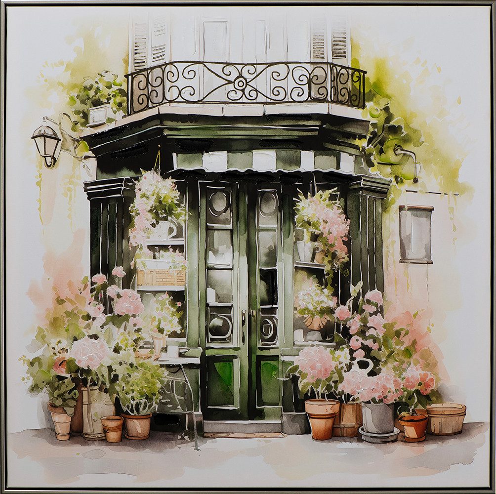 ArtUniverse Gemälde Leinwandbild Romantic County House 82,5 x 82,5 cm, Städtemotiv