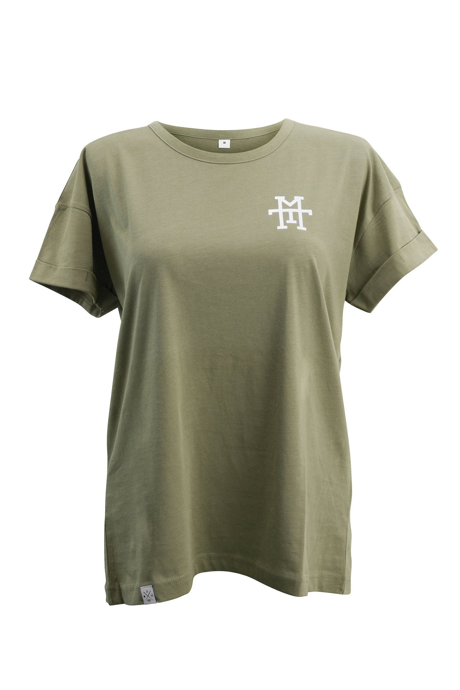 Manufaktur13 T-Shirt Boyfriend T-Shirt T-Shirt Olive Oversize - 100% Baumwolle